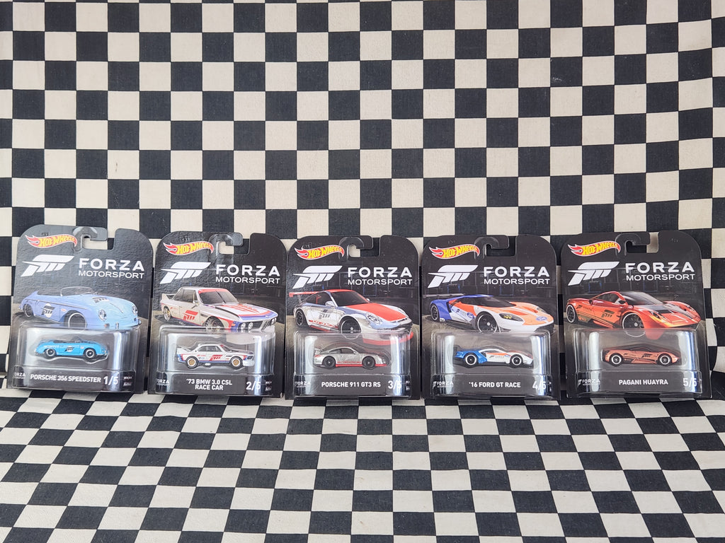 Hot Wheels 2018 Retro Entertainment Forza Motorsport Full Set 5 Cars Porsche BMW