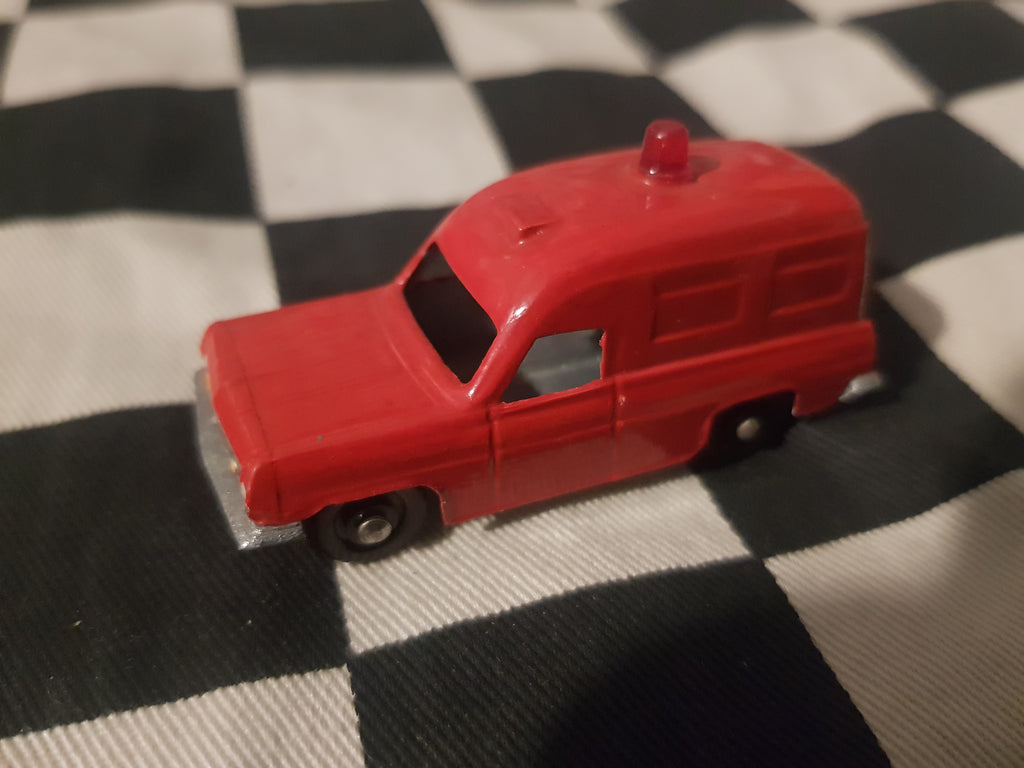 Vintage Loose Fun Ho Holden HR Panel Van Fire Chief Repainted