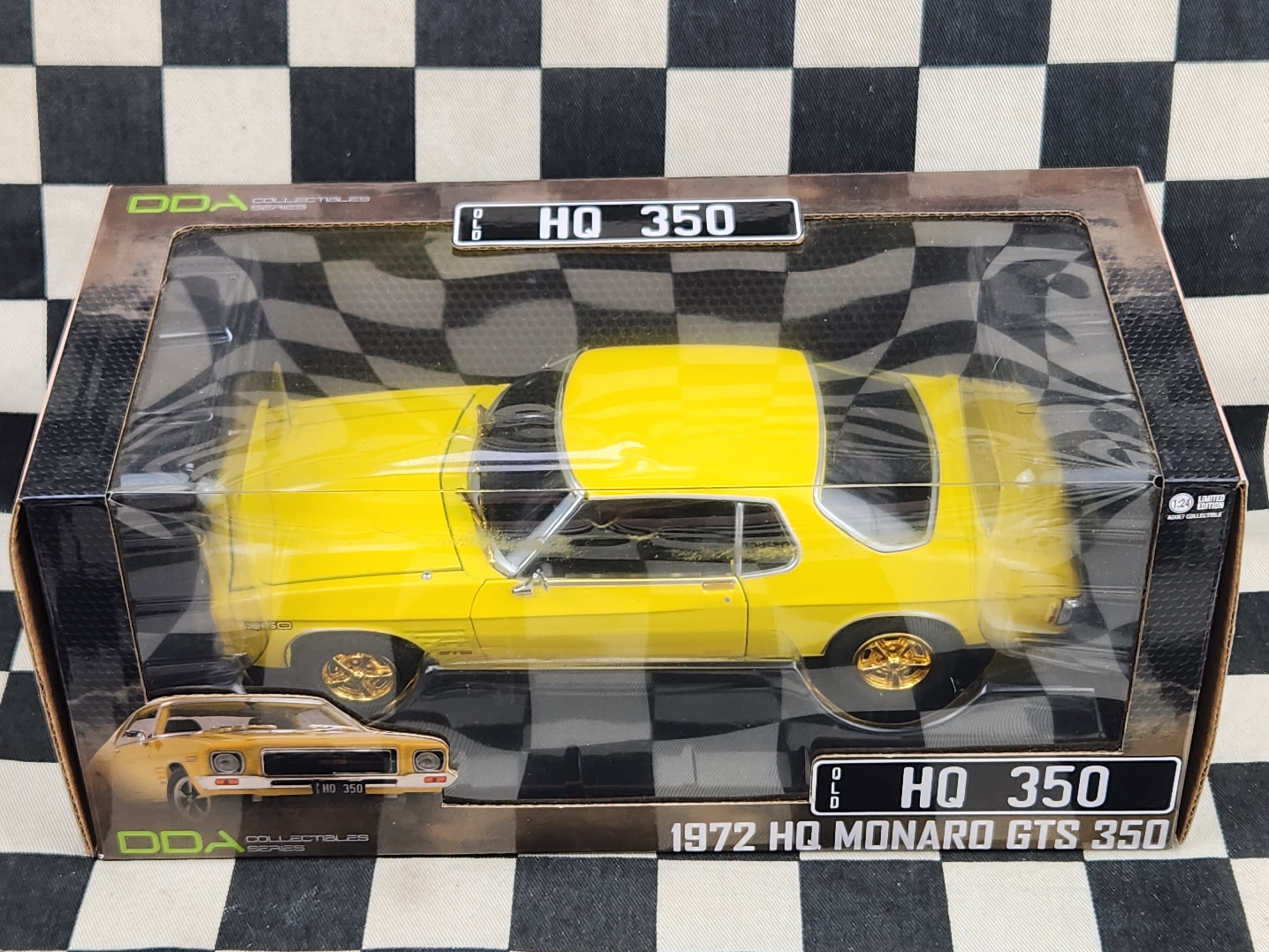 DDA 1:24 GOLD CHASE 1972 HQ Monaro GTS 350 Yellow