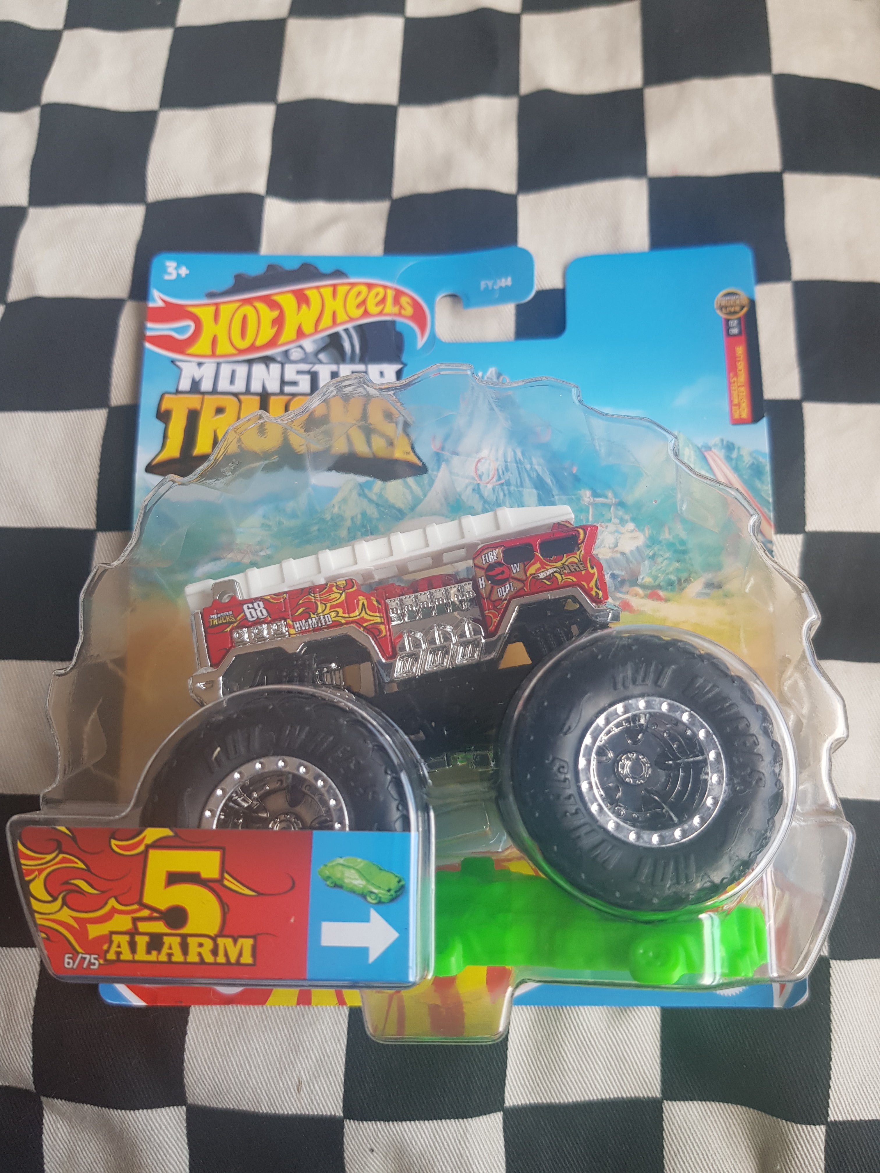 Hot Wheels Monster Trucks 5 Alarm Fire Engine TREASURE HUNT
