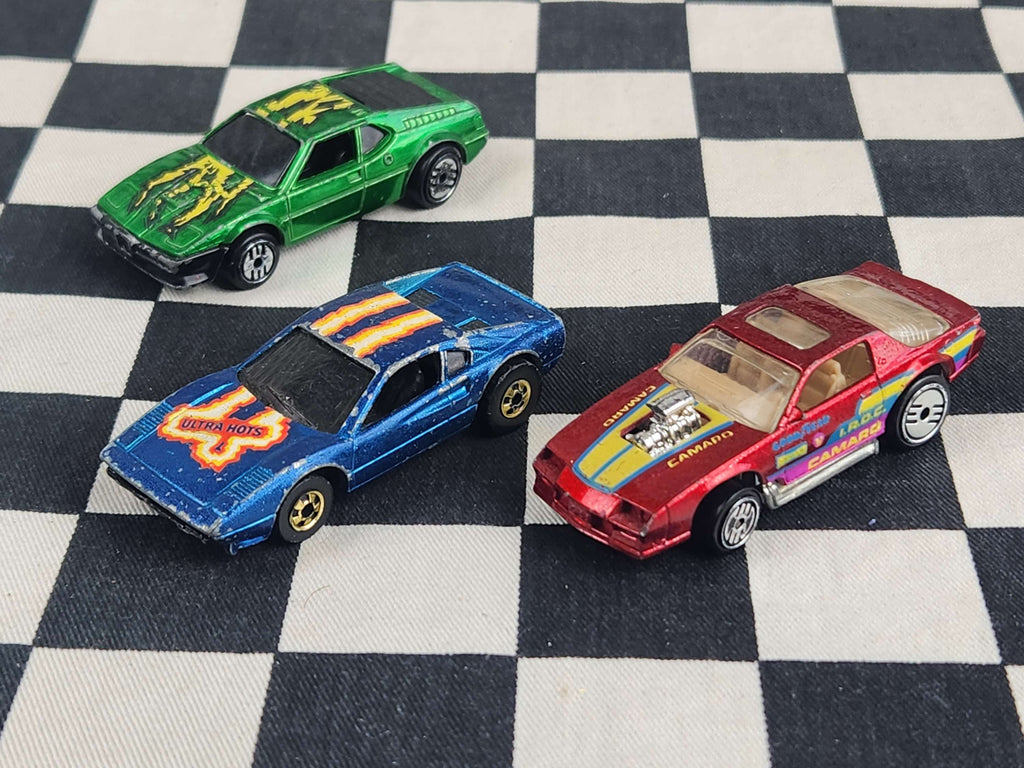 Vintage Loose Hot Wheels Ultra Hots Blown Camaro Ferrari 308 Bmw M1