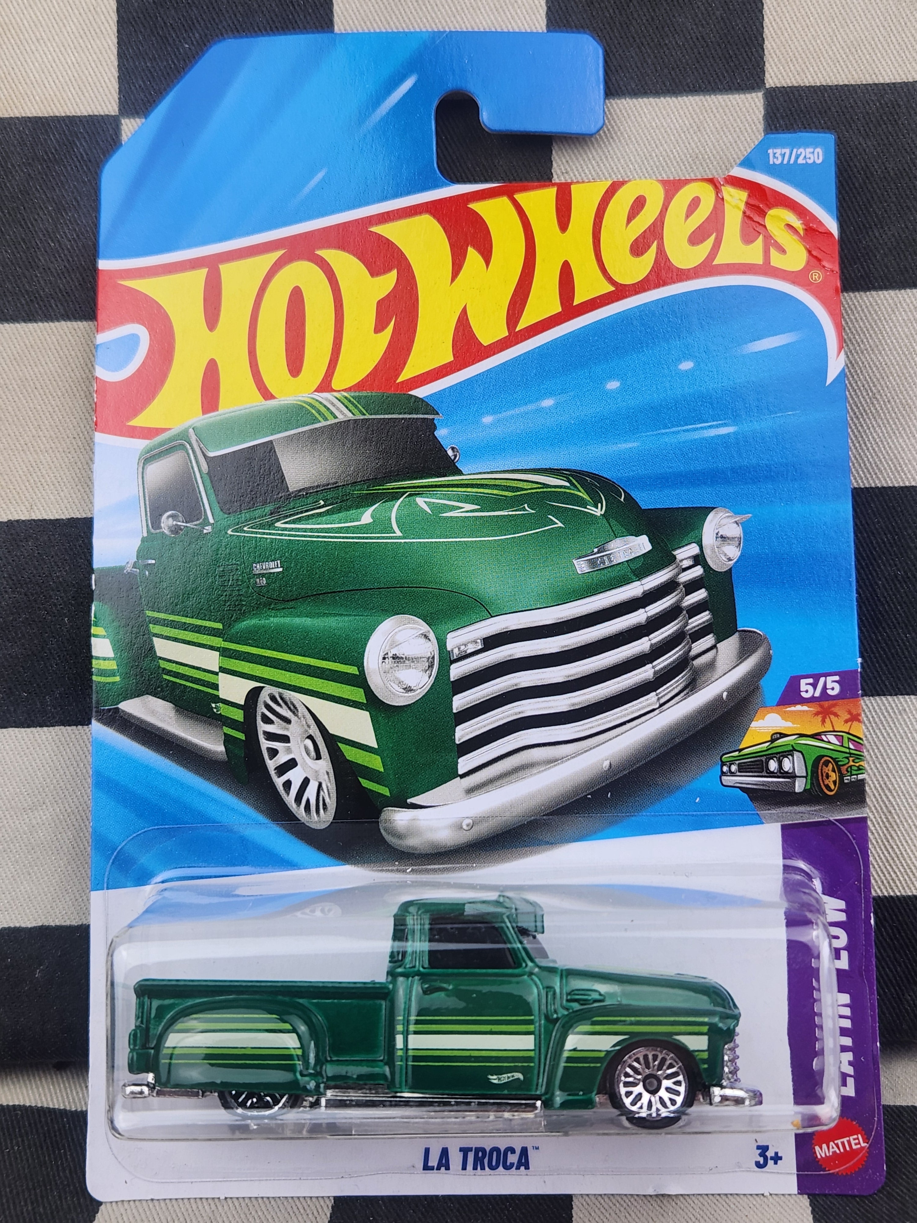 Hot Wheels 2026 Layin Low La Troca Lowrider Chevy Pickup Green