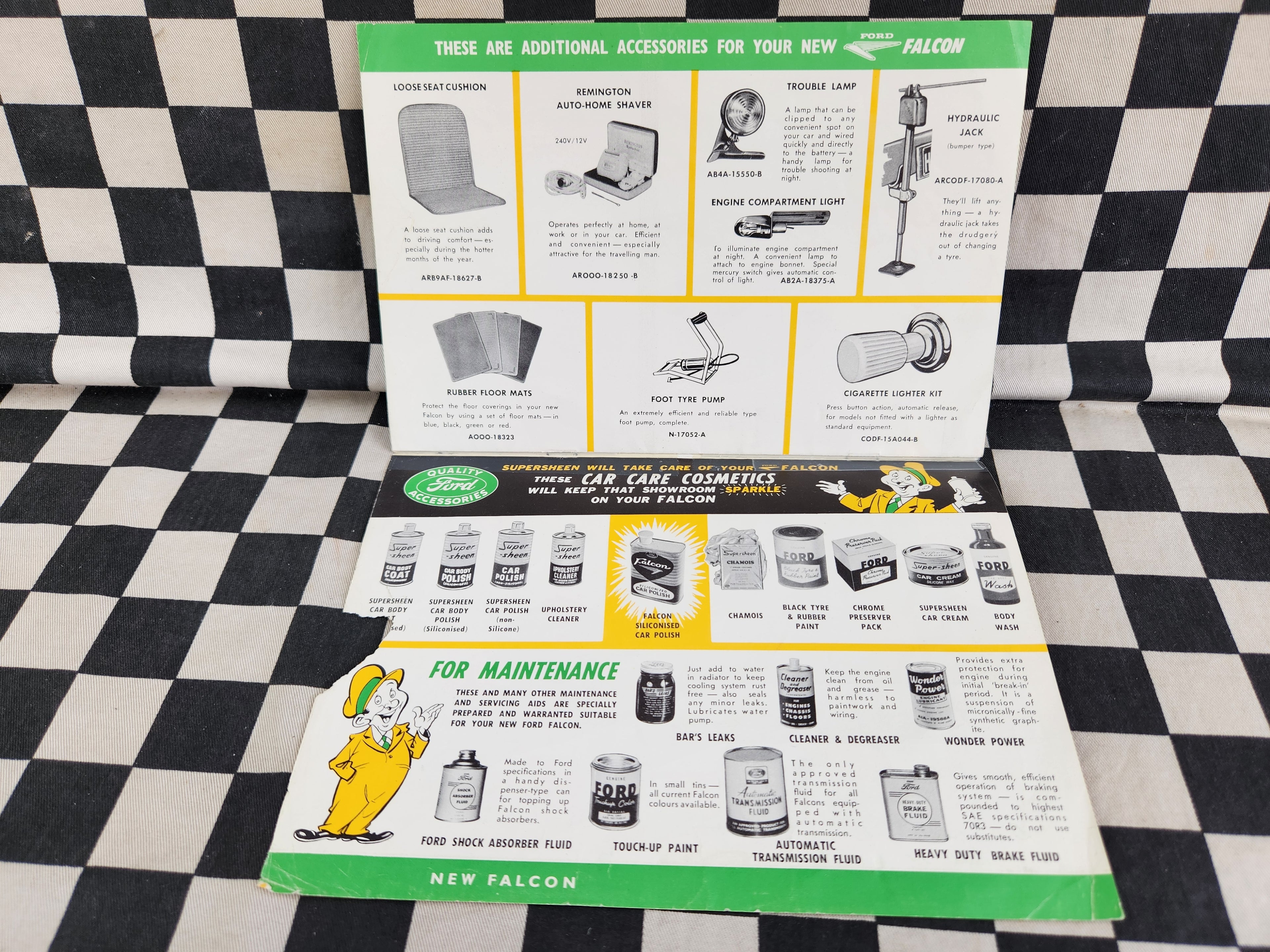 RARE! Original XK Falcon Accessories Sales Brochure