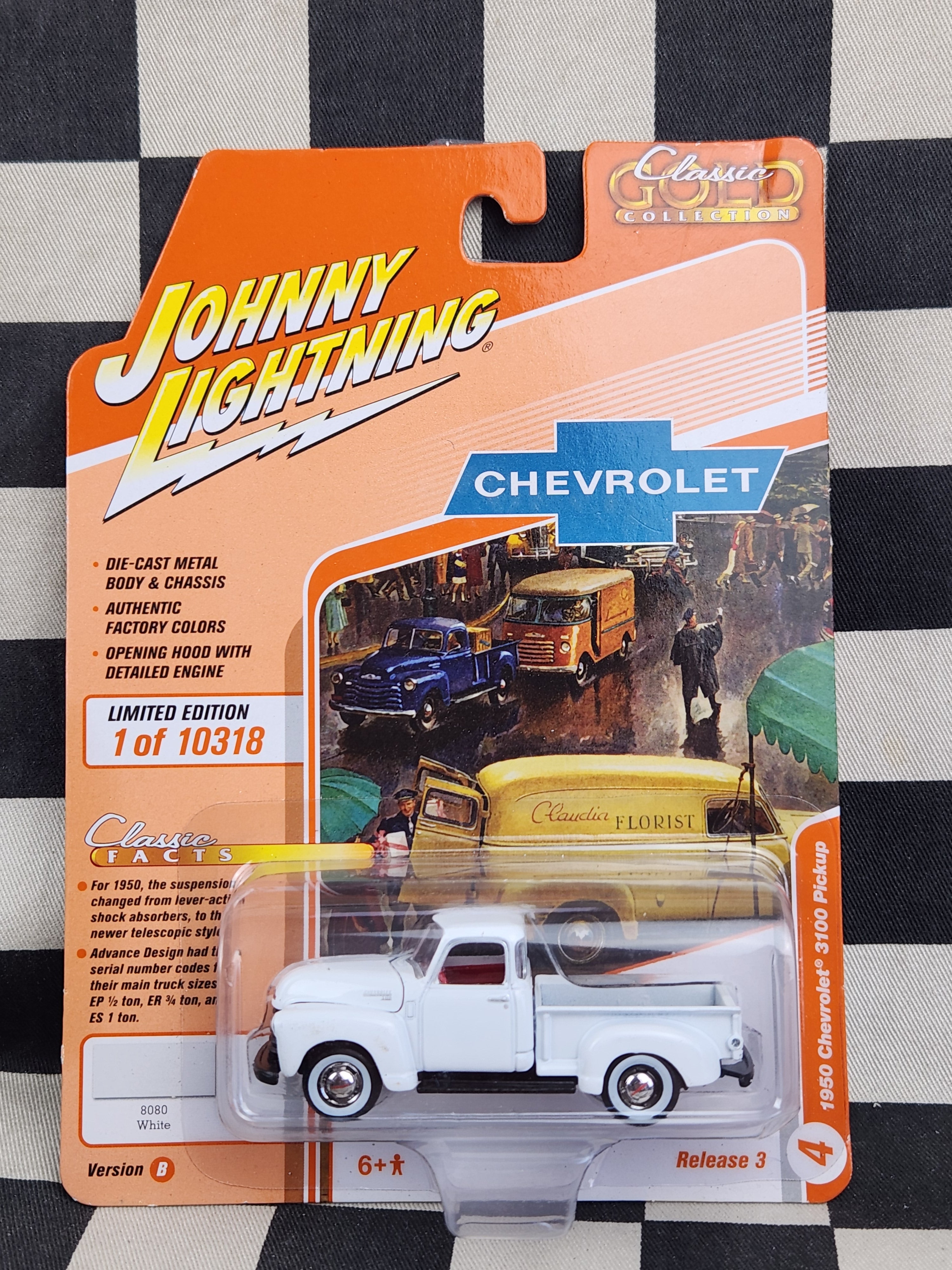 Johnny Lightning Classic Gold 1950 Chevrolet 3100 Pickup Truck