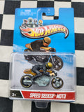 Hot Wheels 2013 Speed Seeker Moto Cafe Racer w Rider