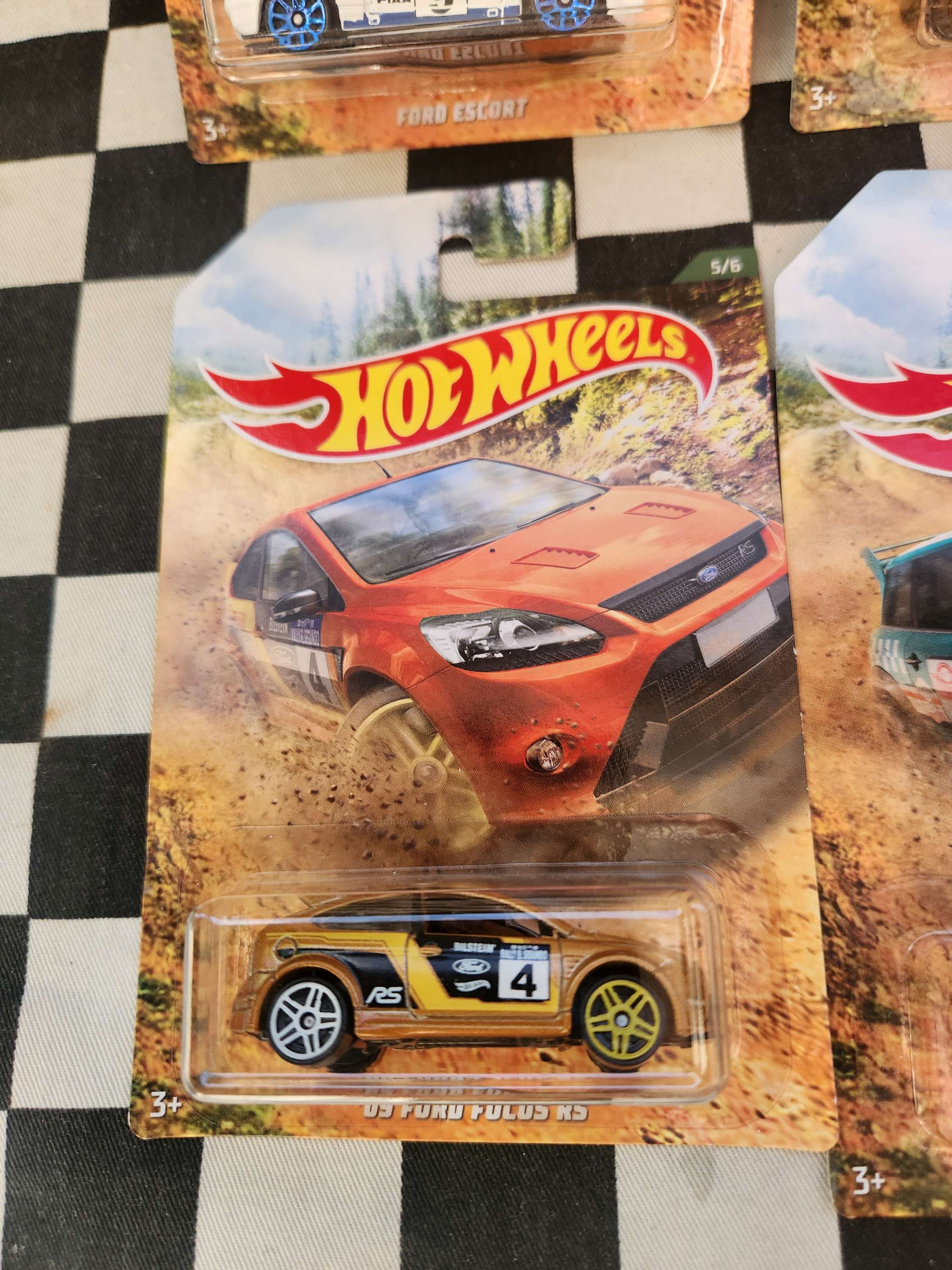 Hot Wheels Rally Set of 6 Ford Focus Escort WRX Lancer Evo Mini Cooper VW GT24