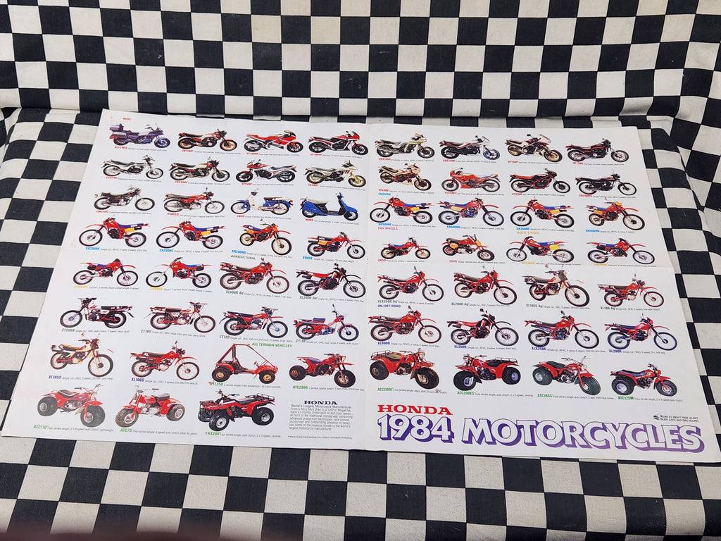 Honda 1984 Motorcycles Full Range Sales Brochure