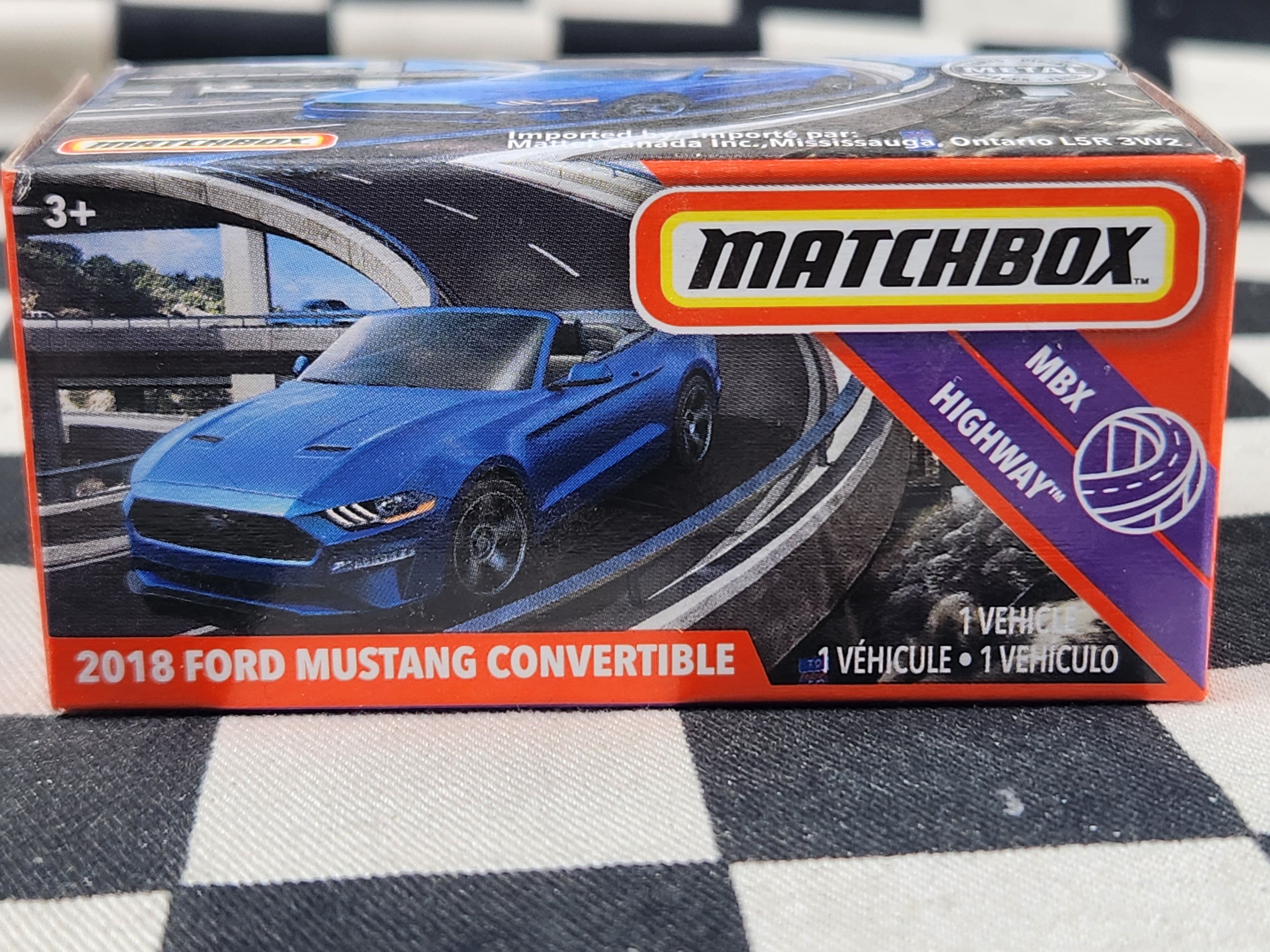 Matchbox Power Grab 2018 Ford Mustang Convertible Blue