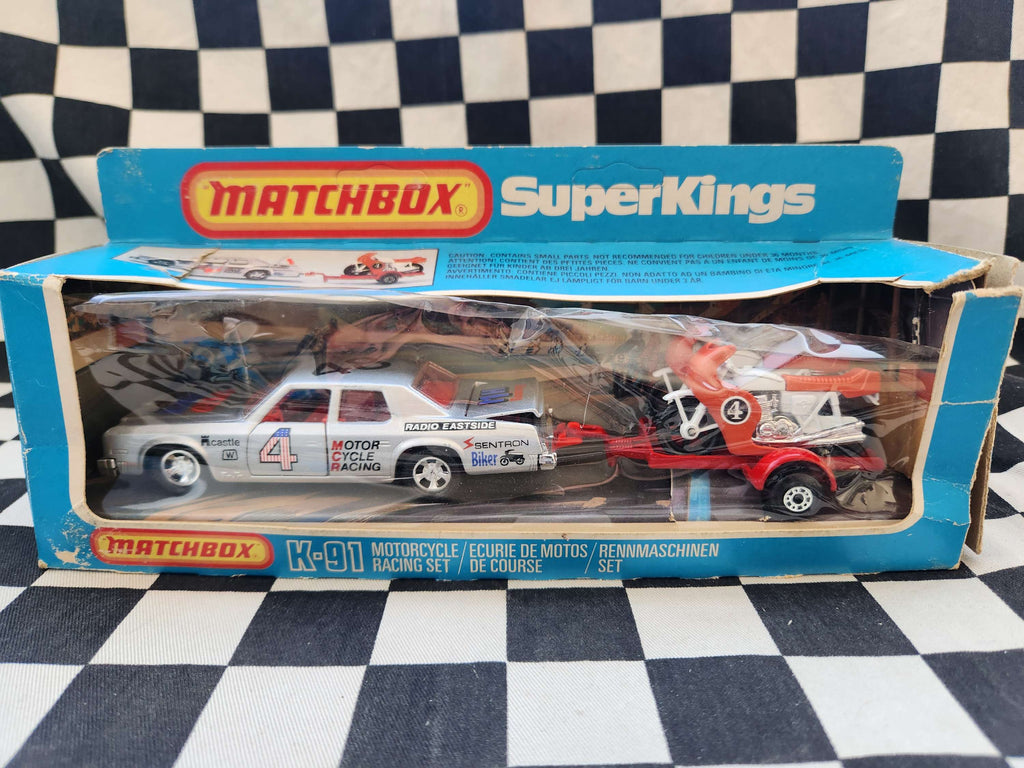 Matchbox Super Kings K91 Motorcycle Racing Set Vintage Boxed
