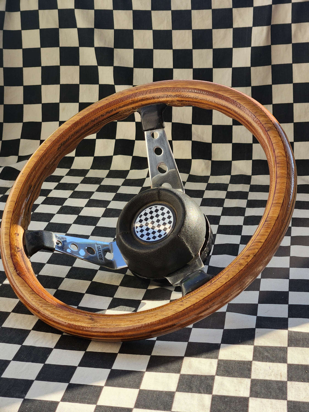 Original Vintage Max Rob Woodrim Sports Steering Wheel VGC