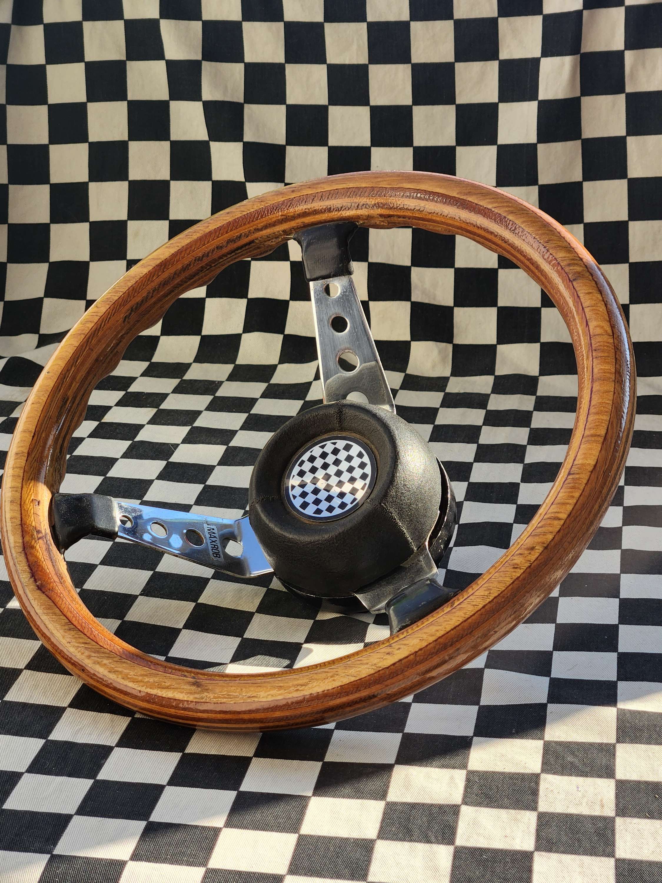 Original Vintage Max Rob Woodrim Sports Steering Wheel VGC
