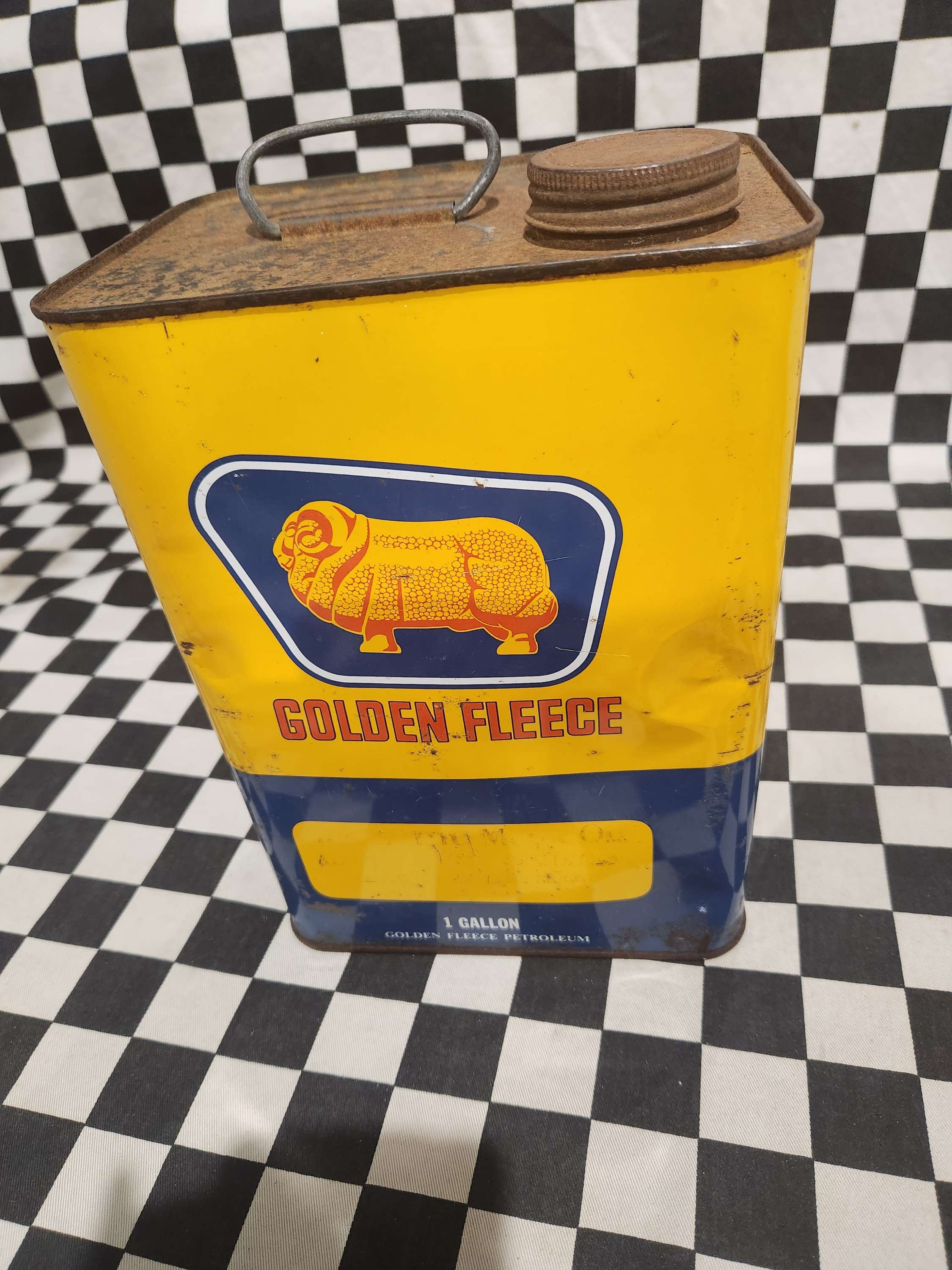 Golden Fleece 1 Gallon Motor Oil Tin