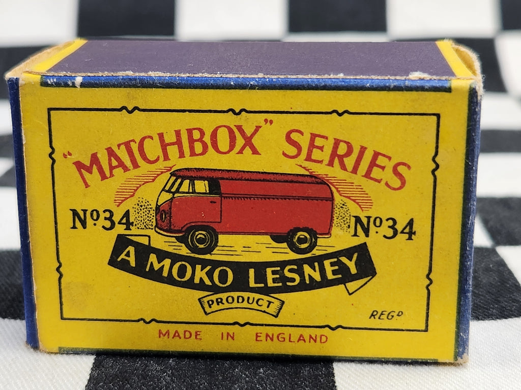 Matchbox Lesney Moko No34 Volkswagen Kombi Van in Original Box