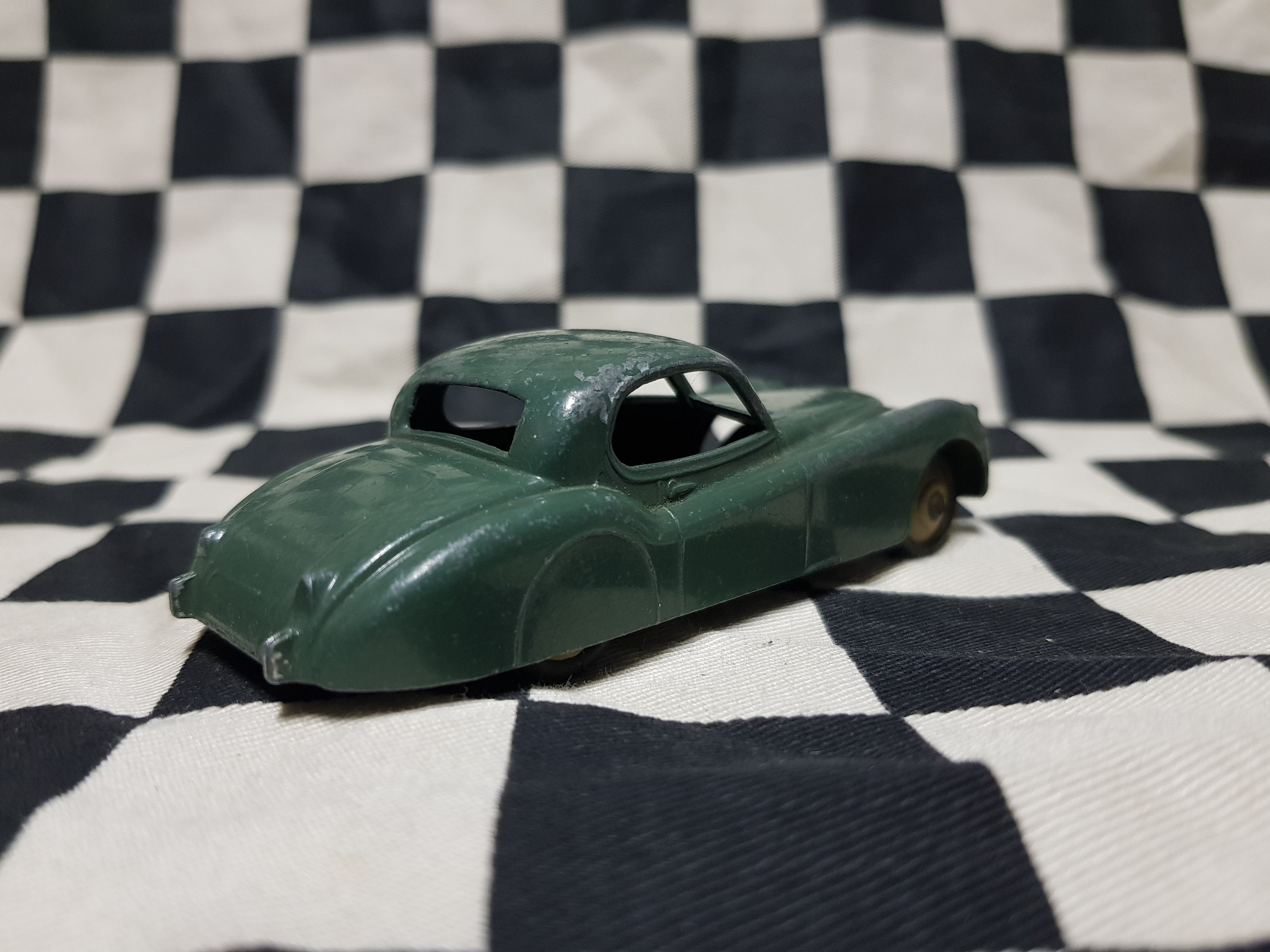 Vintage Loose Dinky Jaguar XK120 Rare Colour Dark Sage Green