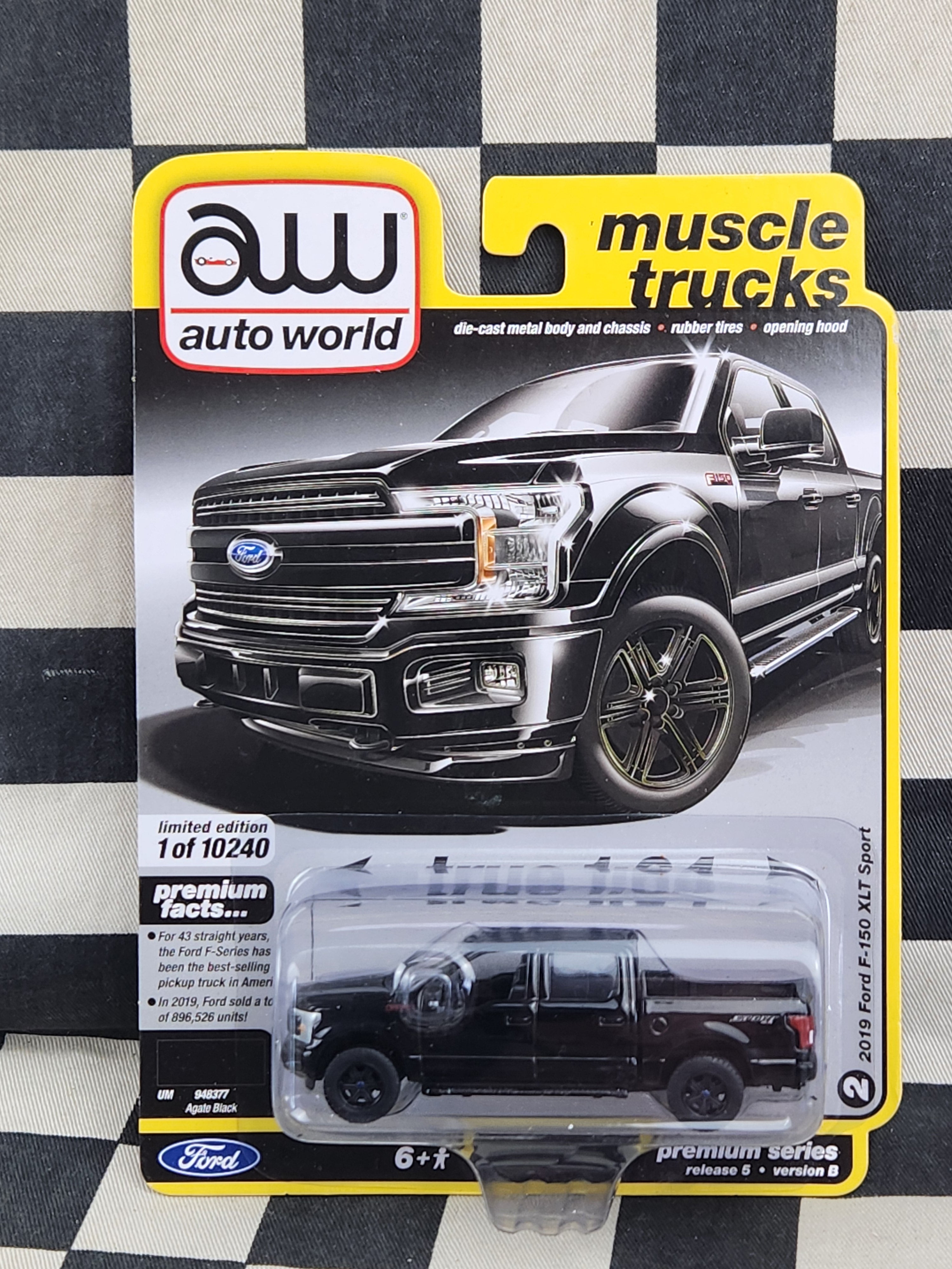 Auto World Muscle Trucks 2019 Ford F150 XLT Sport Agate Black