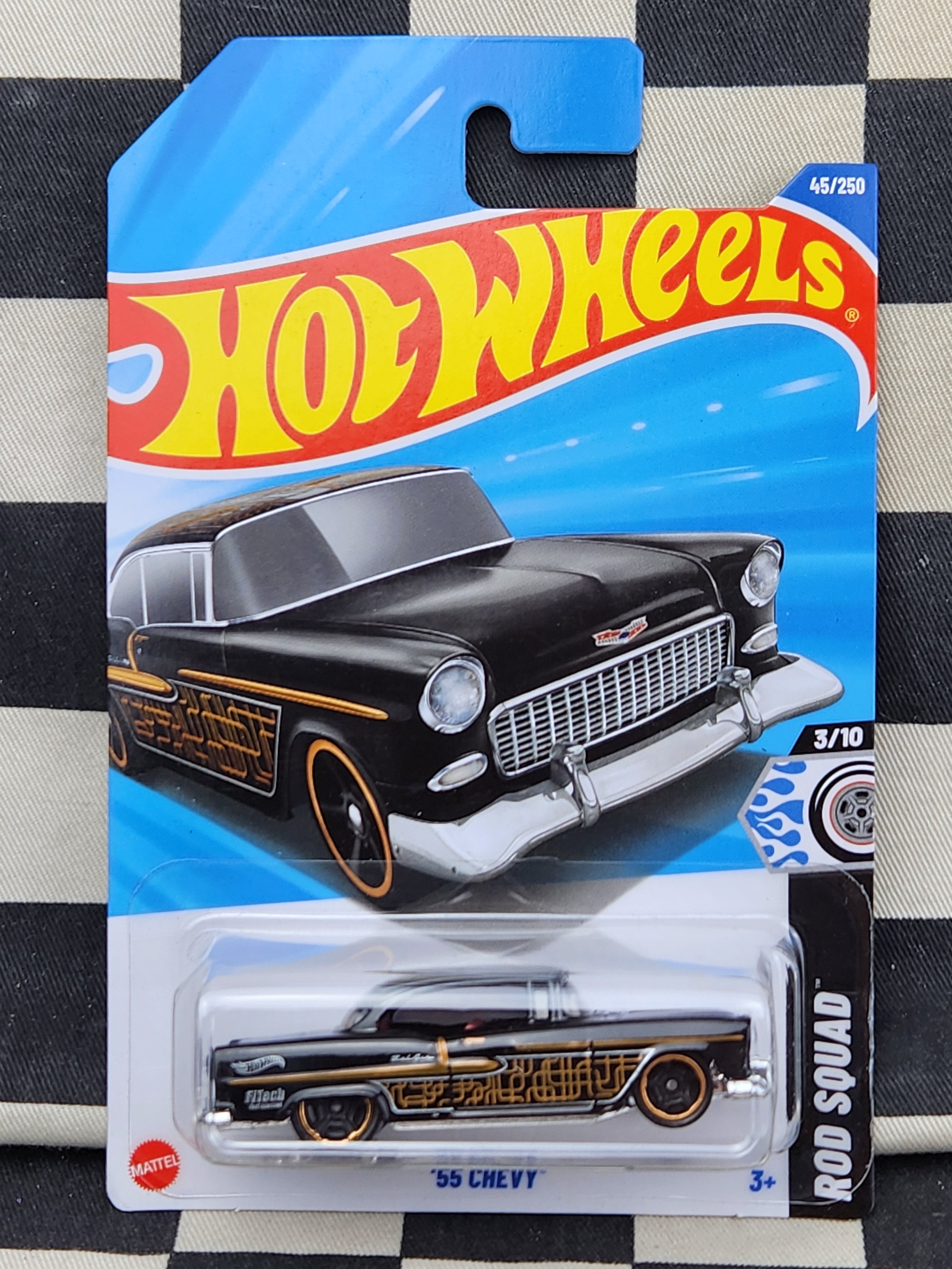 Hot Wheels 2025 Rod Squad 55 Chevy Black
