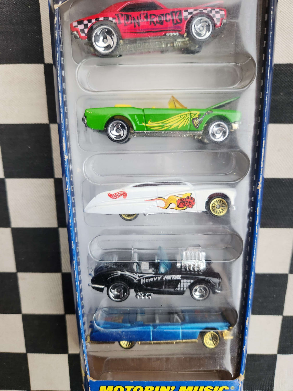 Hotwheels 2000 Motorin' Music Exclusive 5 Pack Camaro Caddy Mustang