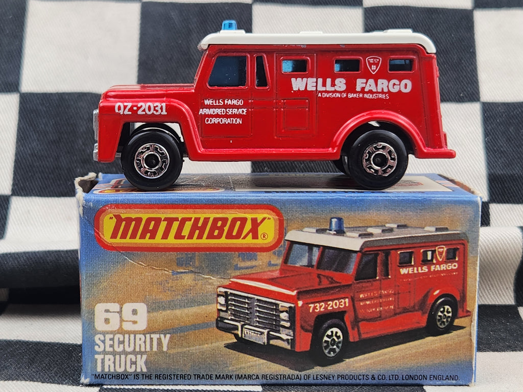 Vintage 1978 Matchbox Security Armoured Truck in Original Box