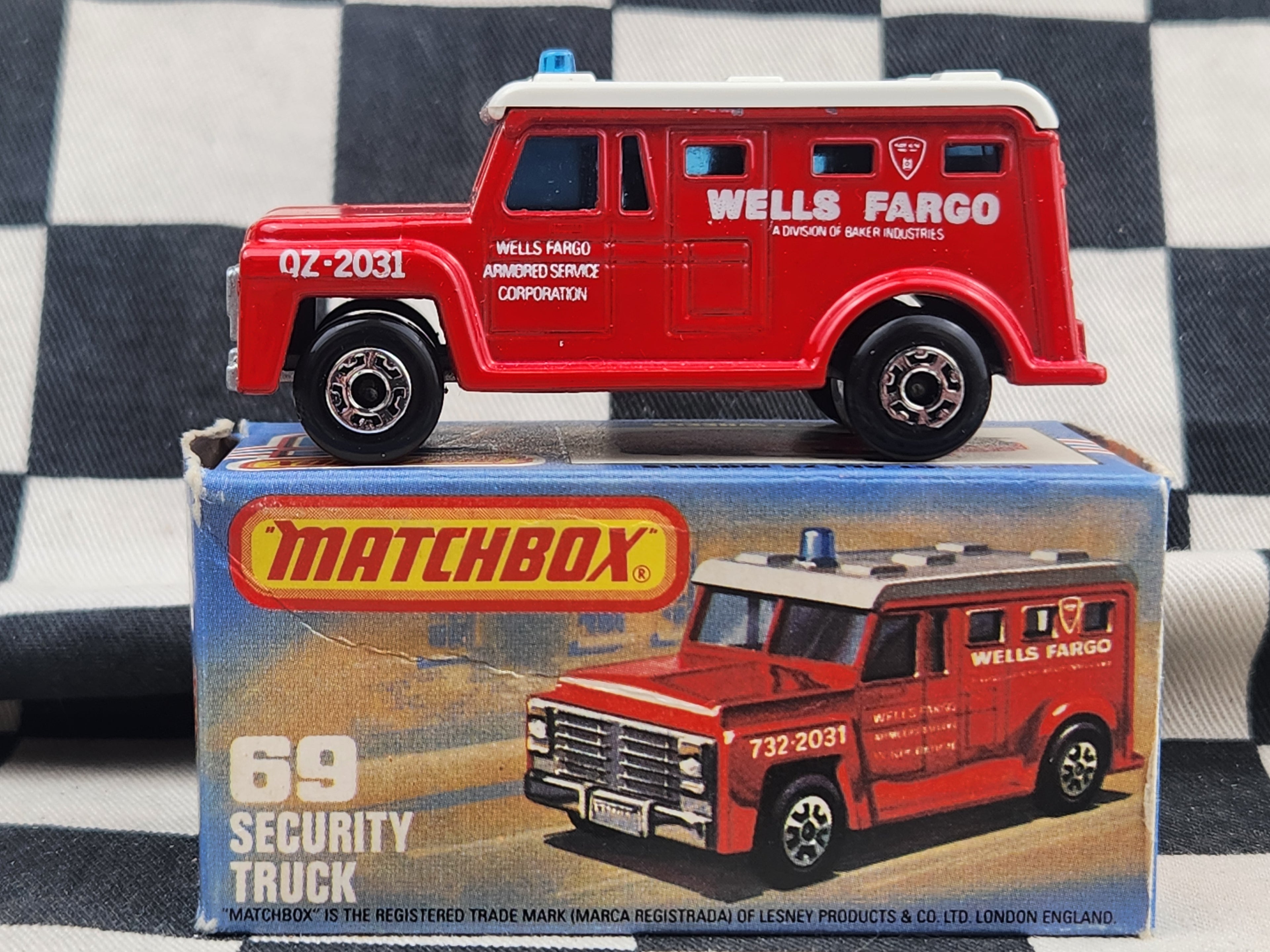Vintage 1978 Matchbox Security Armoured Truck in Original Box
