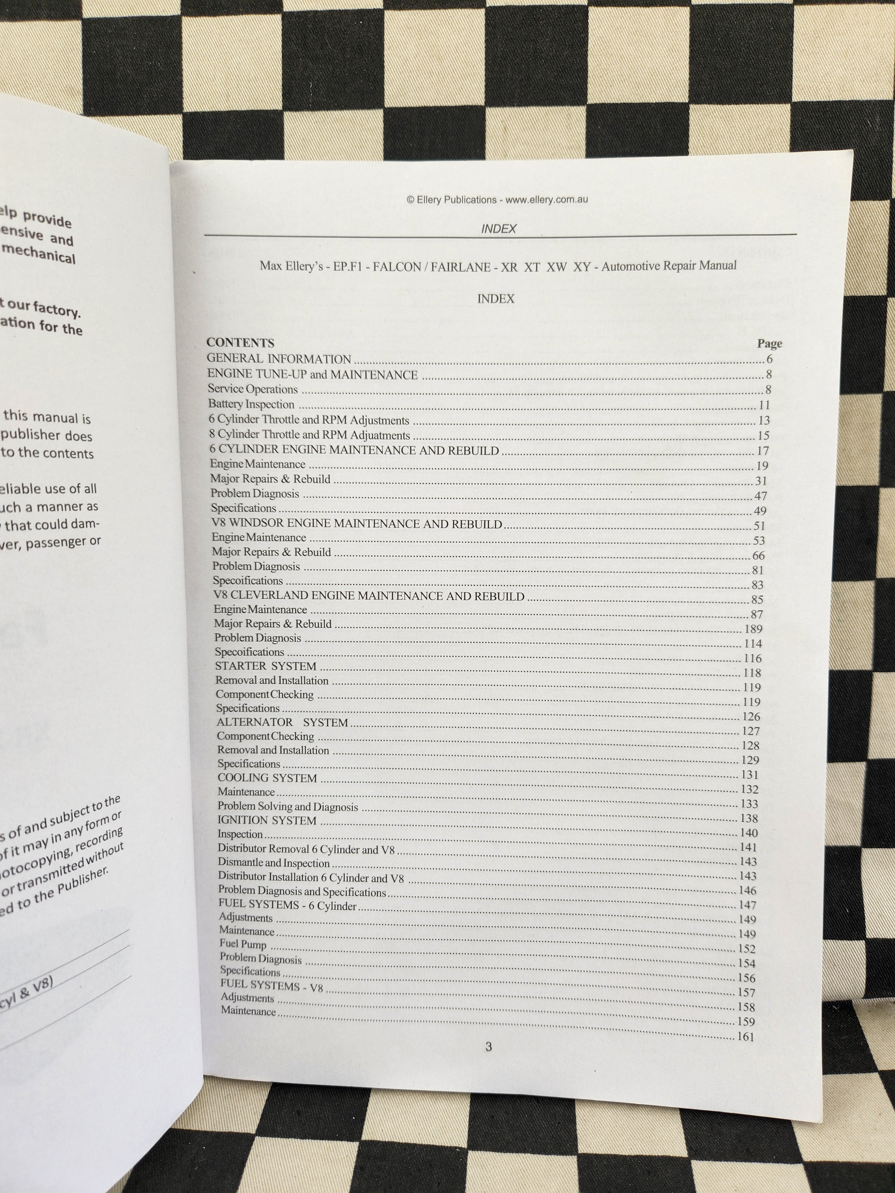 Ford Falcon Fairlane 1966-72 XR XT XW XY ZB ZC ZD 6cyl & V8 Workshop Manual