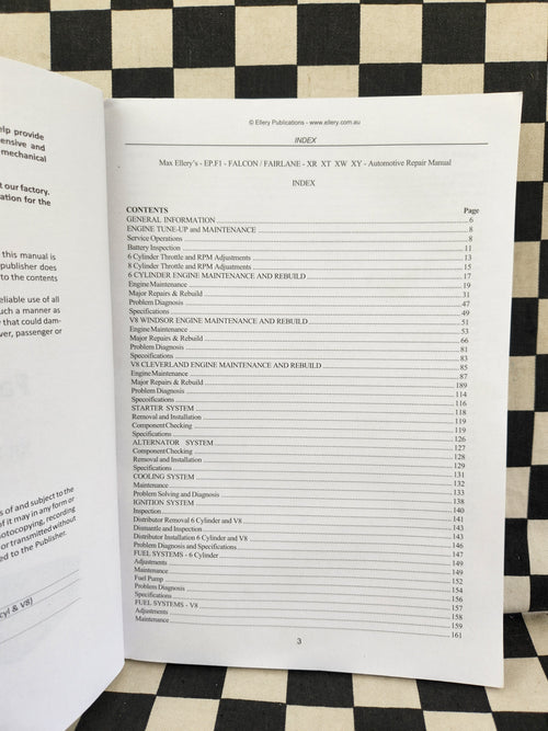 Ford Falcon Fairlane 1966-72 XR XT XW XY ZB ZC ZD 6cyl & V8 Workshop Manual