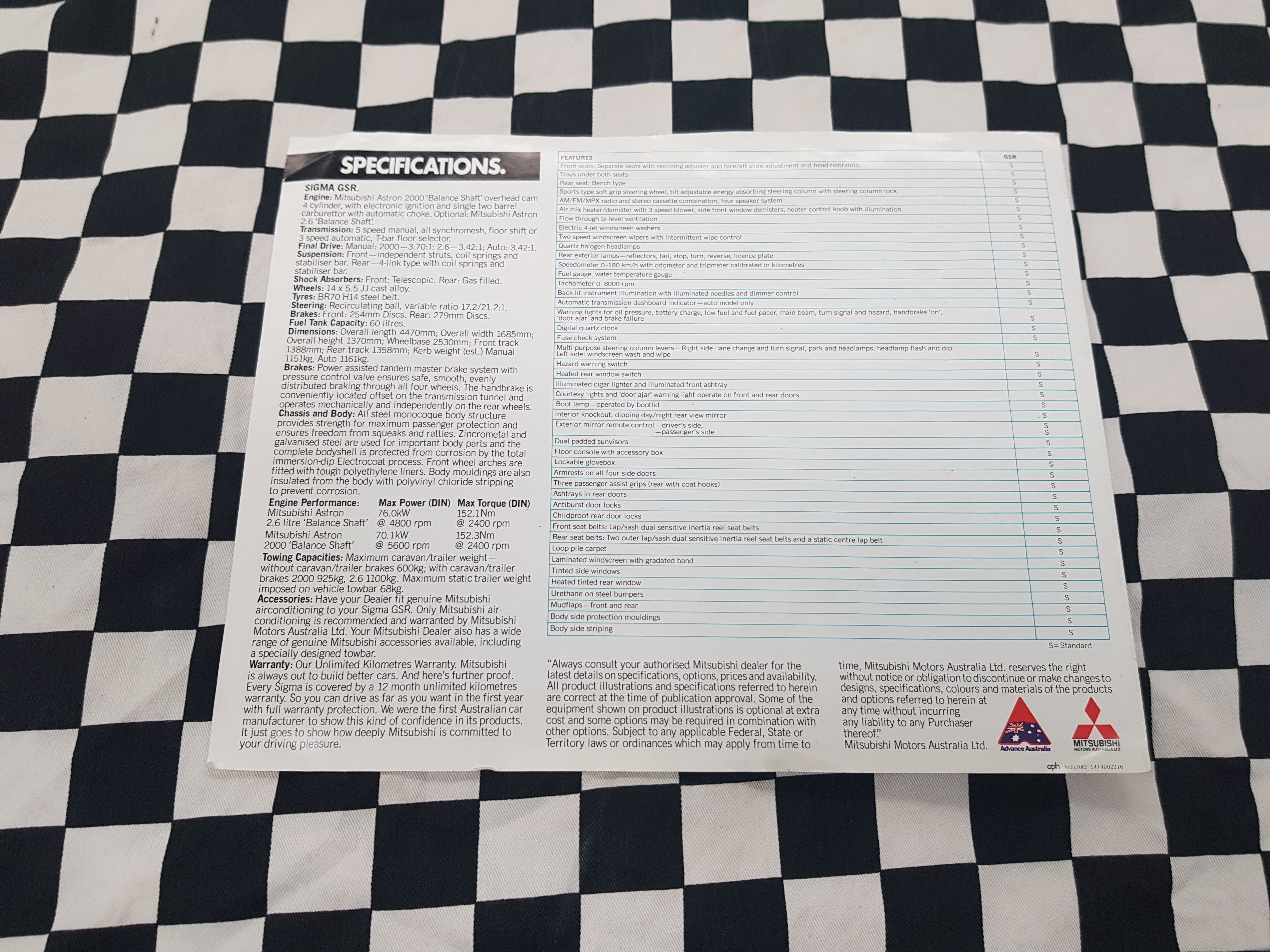 Genuine Sigma GSR Sales Brochure