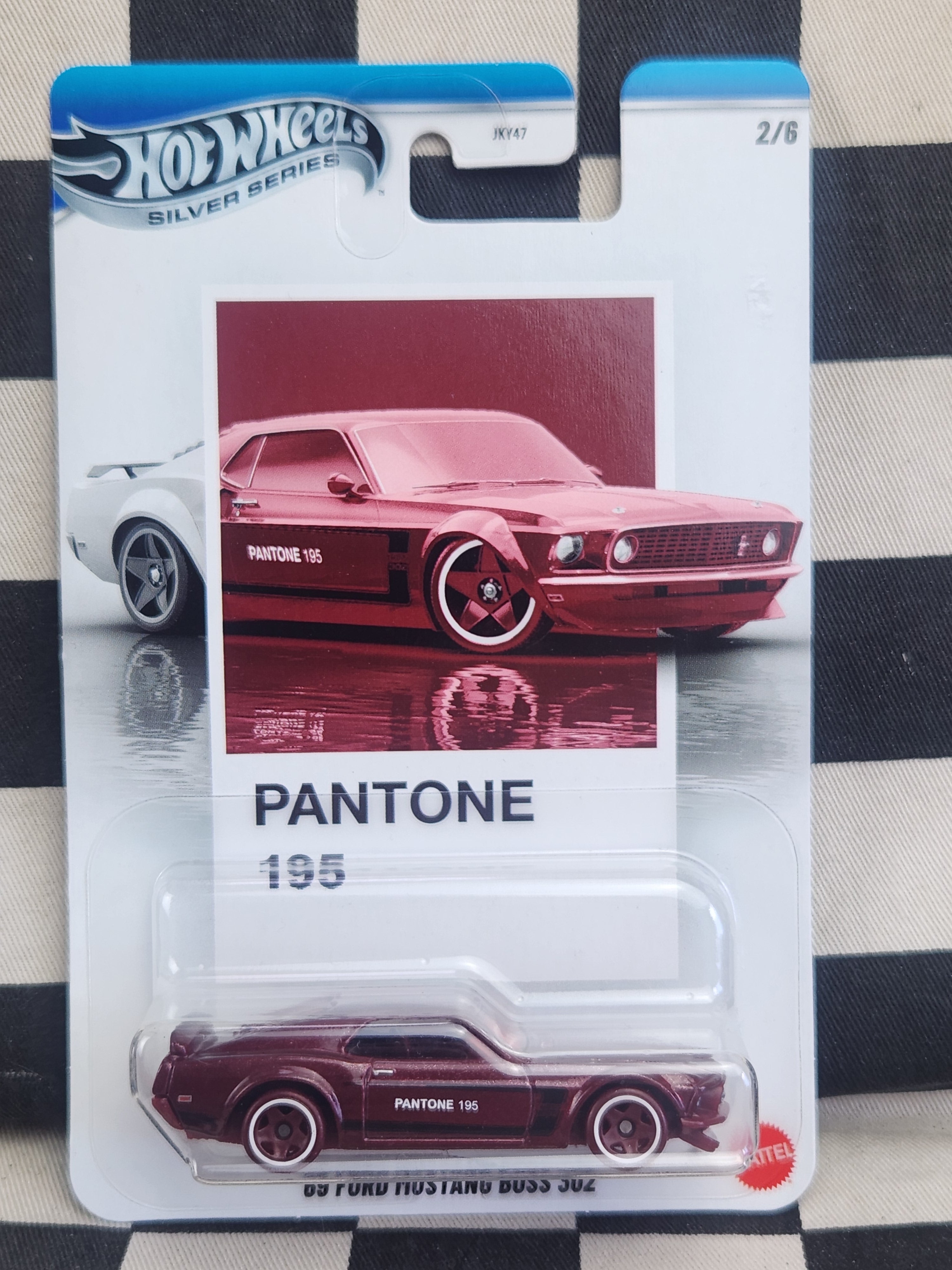 Hot Wheels Silver Series Pantone 195 69 Ford Mustang Boss 302