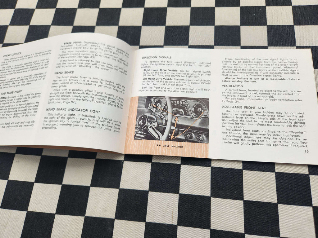 Mint! Holden Eh Glovebox Owners Manual