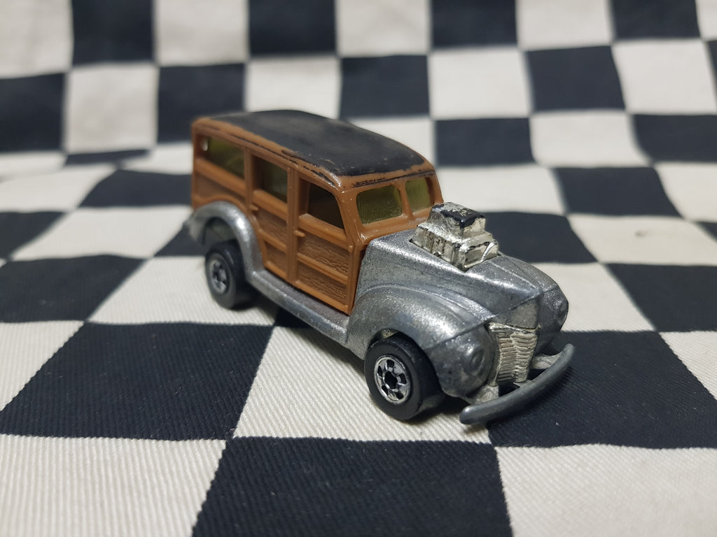 Vintage Loose Hot Wheels Blackwall Hi Raker 40s Ford Woodie Silver VHTF