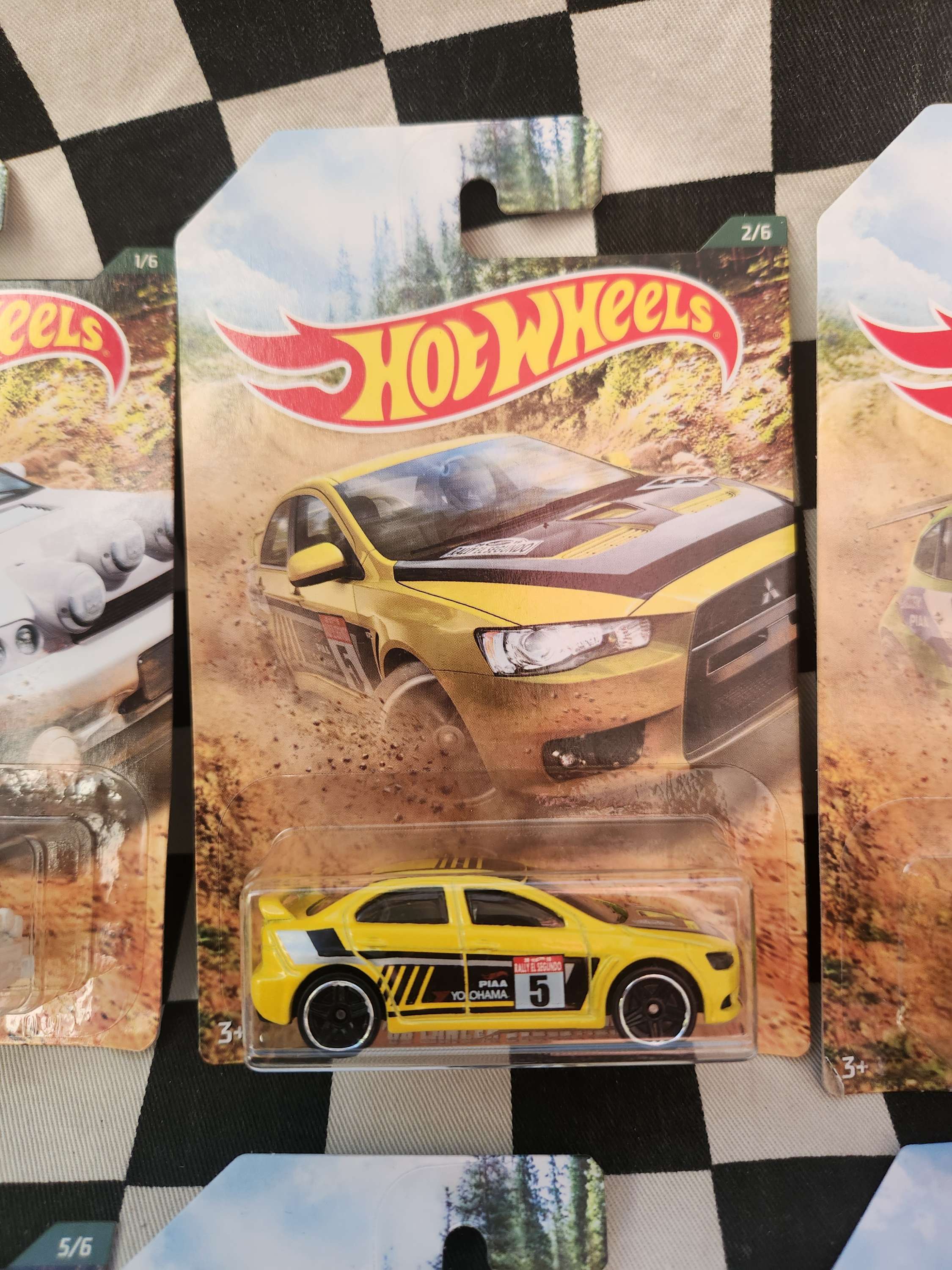 Hot Wheels Rally Set of 6 Ford Focus Escort WRX Lancer Evo Mini Cooper VW GT24