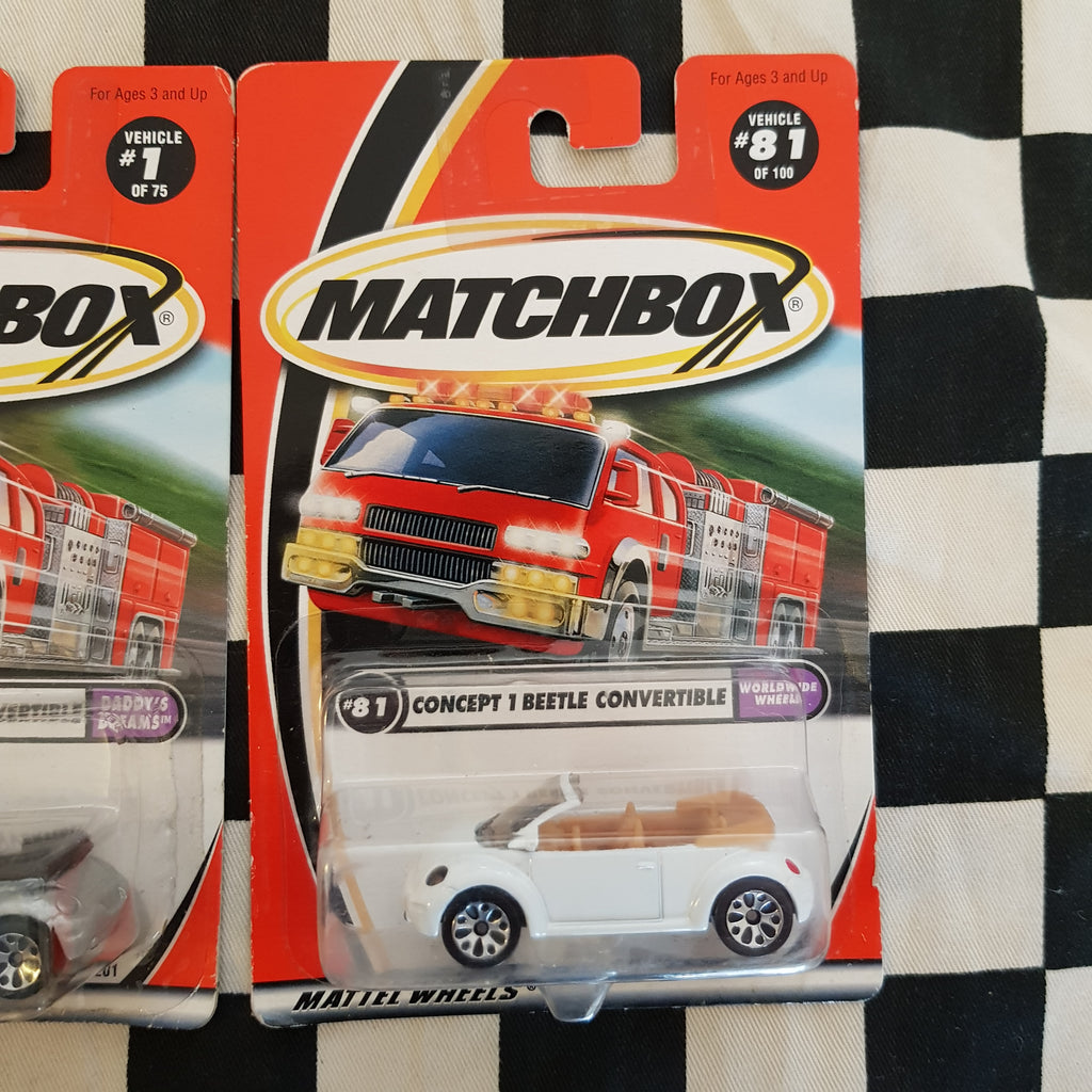 Matchbox 2000 Volkswagen Beetle Convertible Concept 1 CHOICE OF 2