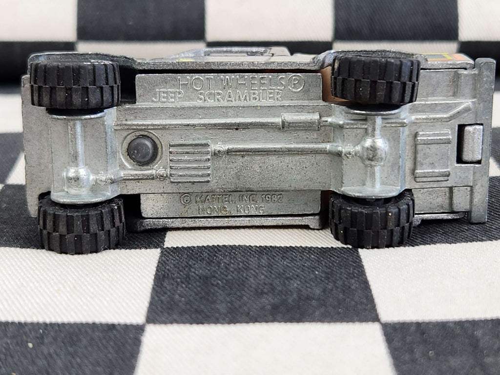 Vintage Loose Hot Wheels Jeep Scrambler Grey Hub Real Riders