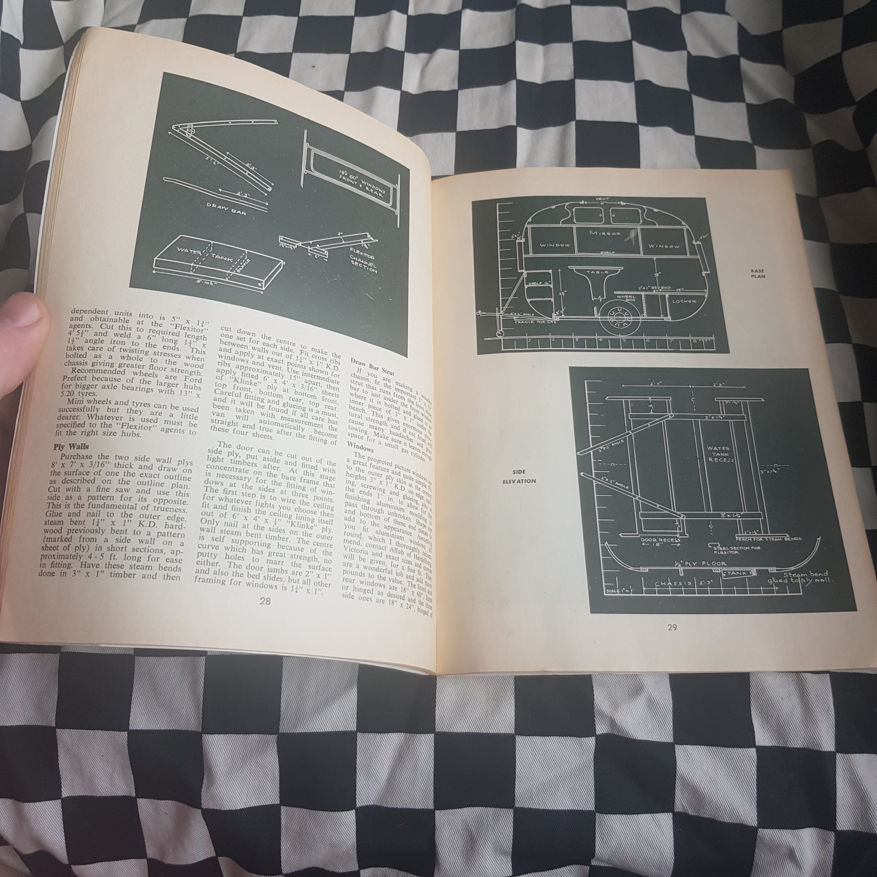 1966 Keith Winser's Book of Plans Lightweight Caravans Trailers & Boats