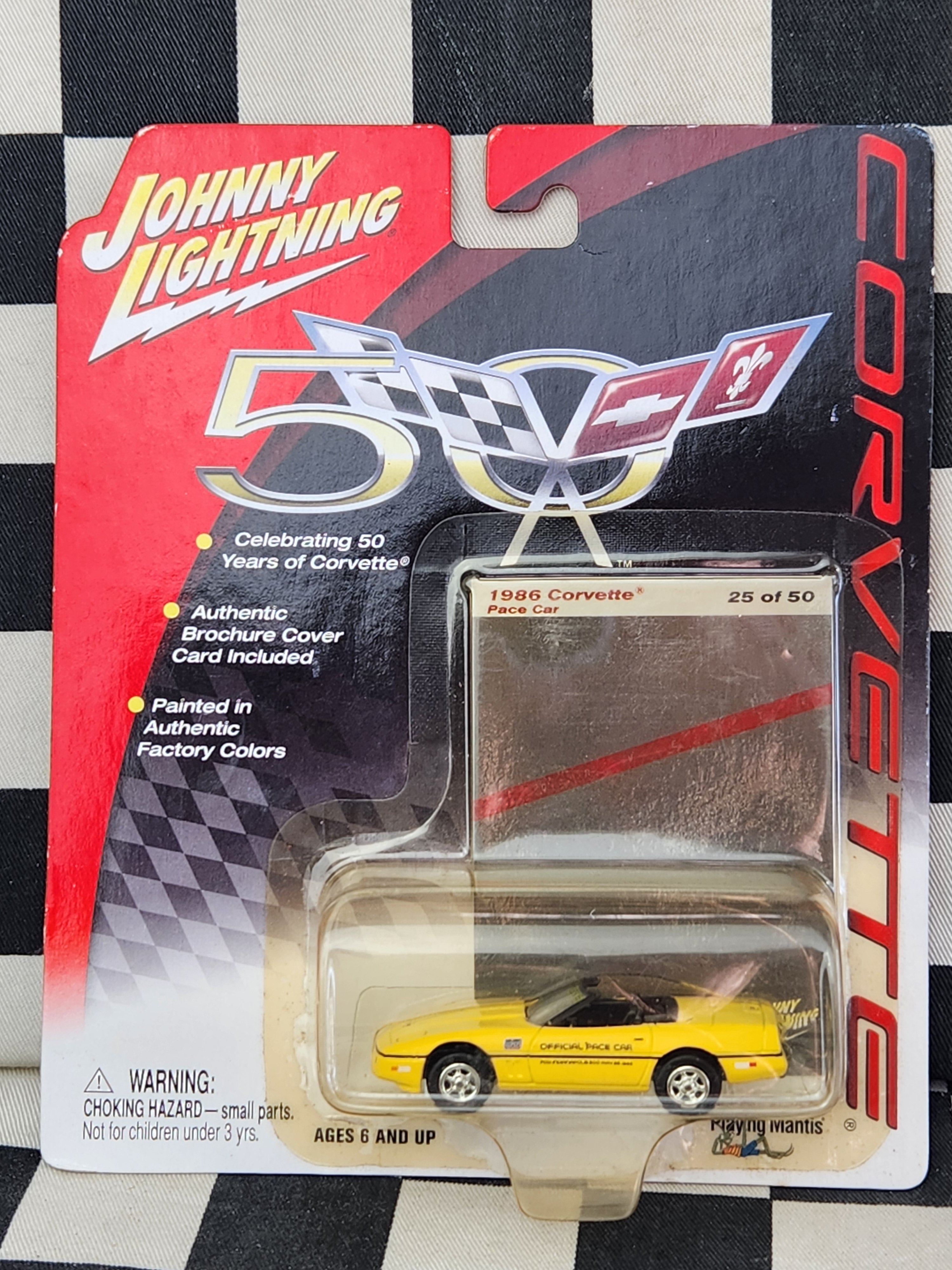 Johnny Lightning 50th Anniversary Corvette 1986 Corvette Indy 500 Pace Car