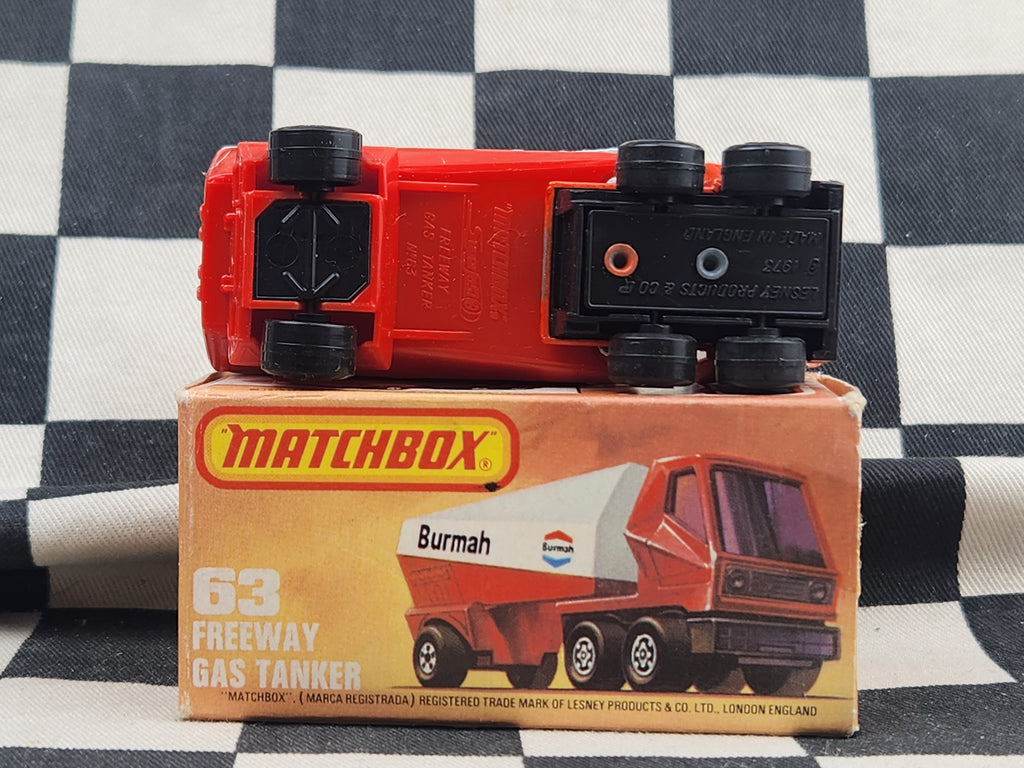 Vintage 1978 Matchbox Freeway Gas Tanker Truck in Original Box