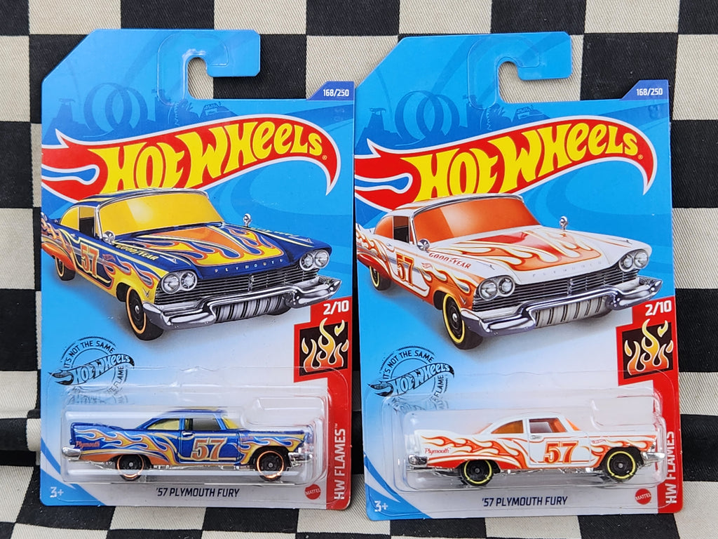 Hot Wheels 2019 Flames 57 Plymouth Fury Your Choice of