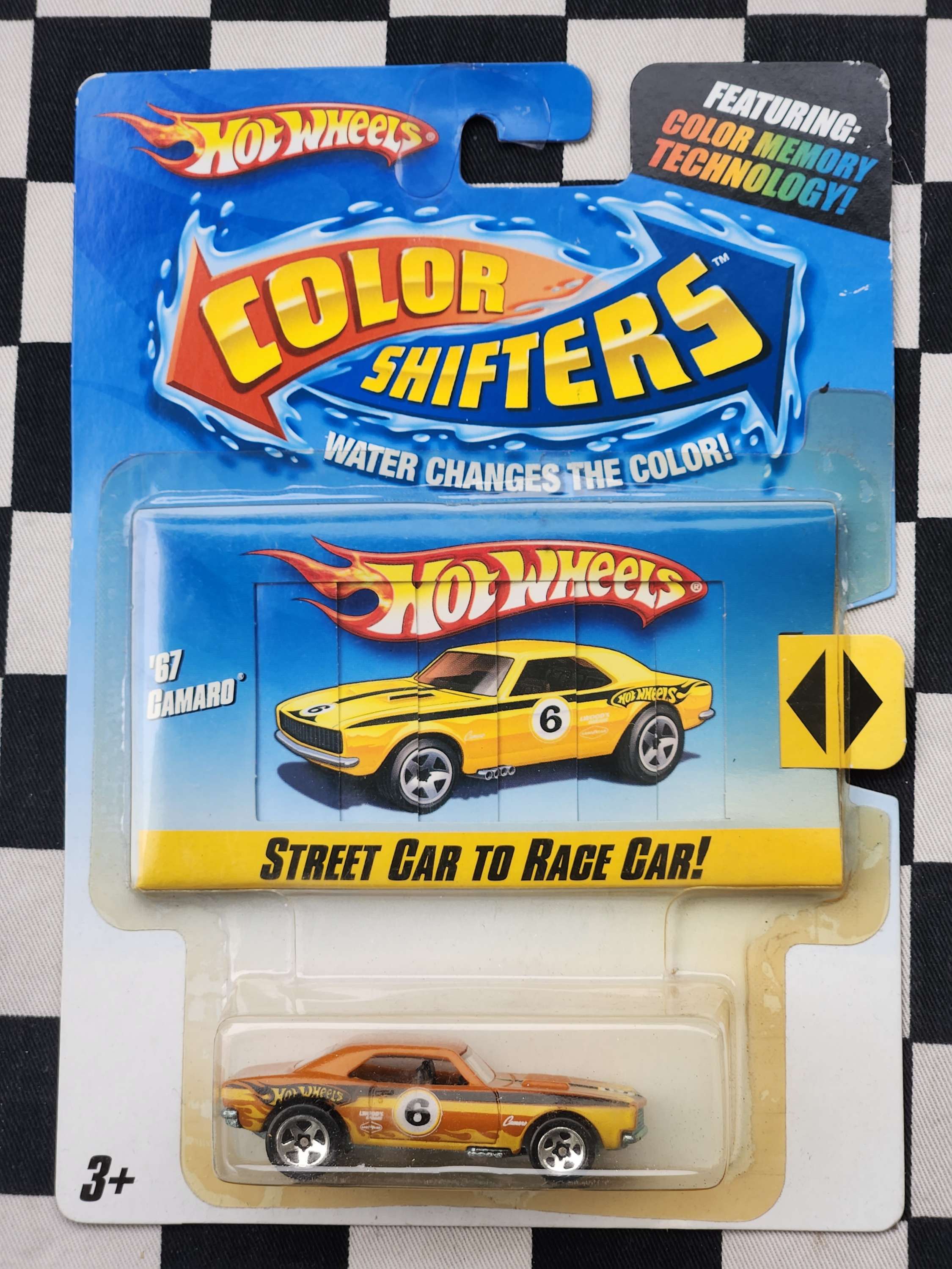 Hot Wheels 2008 Colour Shifters 67 Camaro Street Car to Race Car