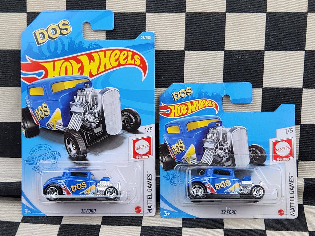 Hot Wheels 2021 Mattel Games 32 Ford DOS Blue Your Choice of
