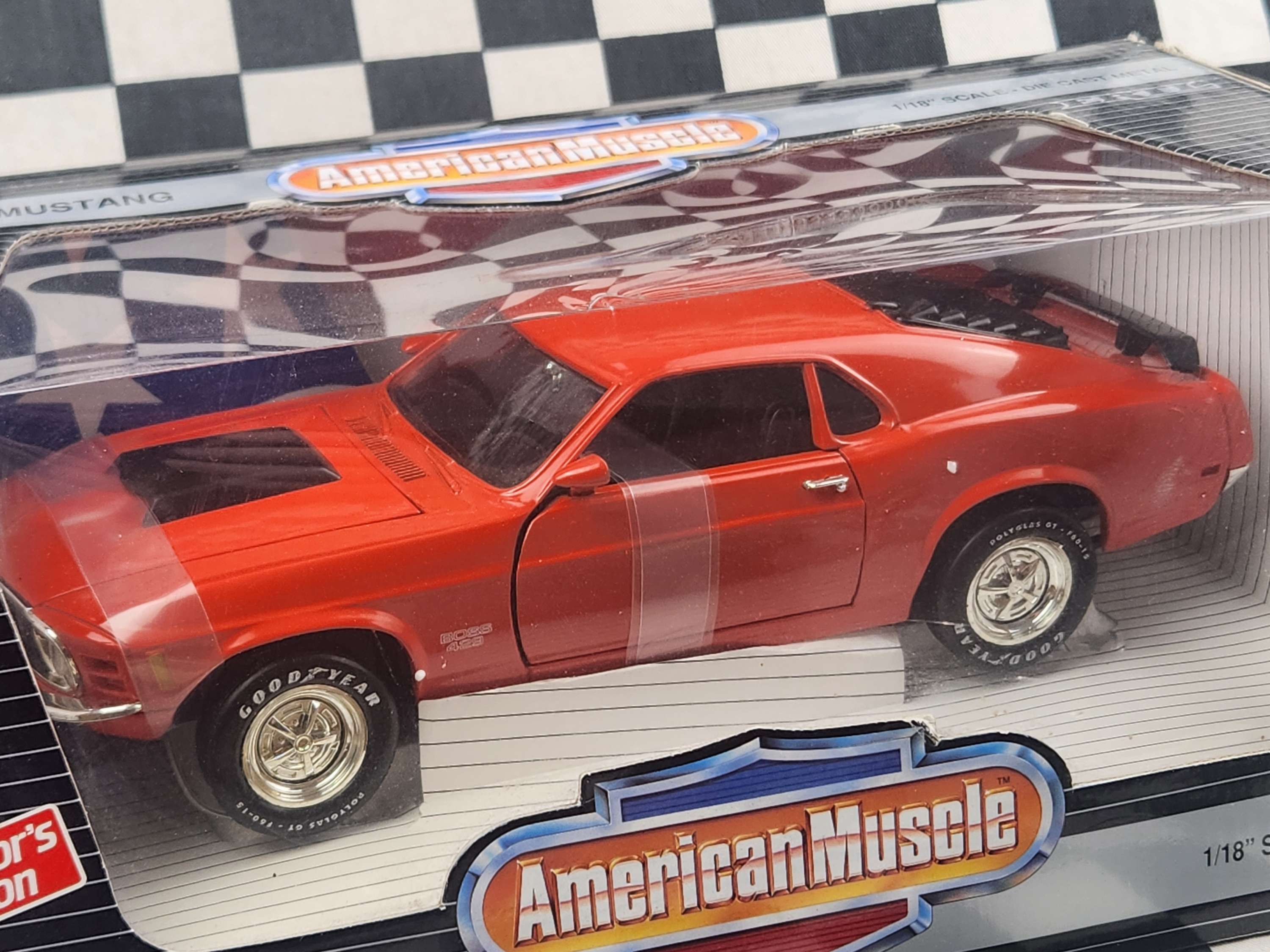 Ertl American Muscle 1:18 1970 Ford Boss Mustang 429 Calypso Coral (Orange)