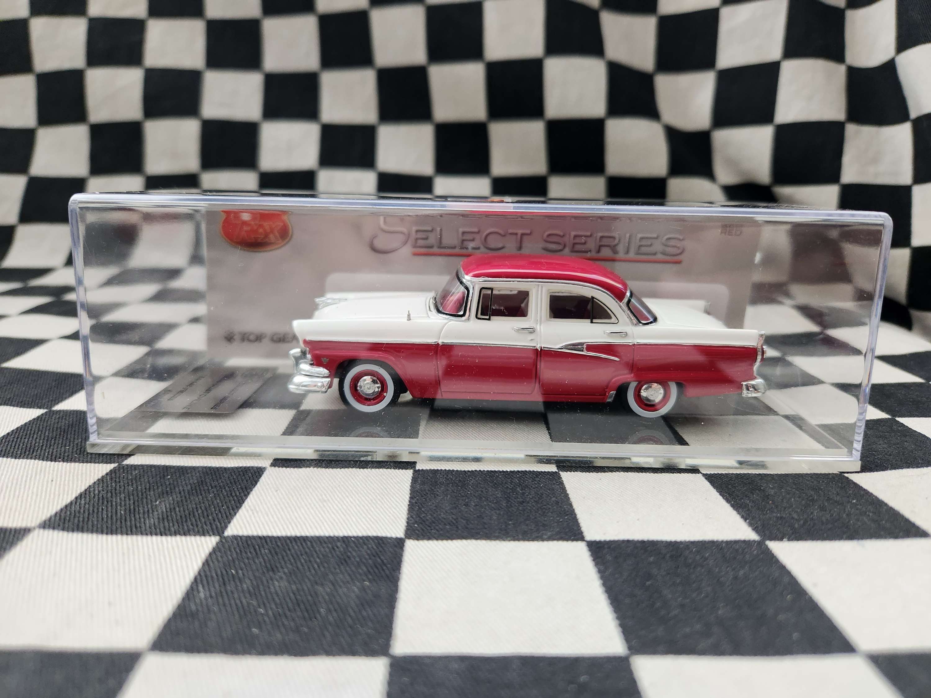 Trax Select Series 1:43 1956 Ford Customline Sedan Red/White ONLY 400 MADE