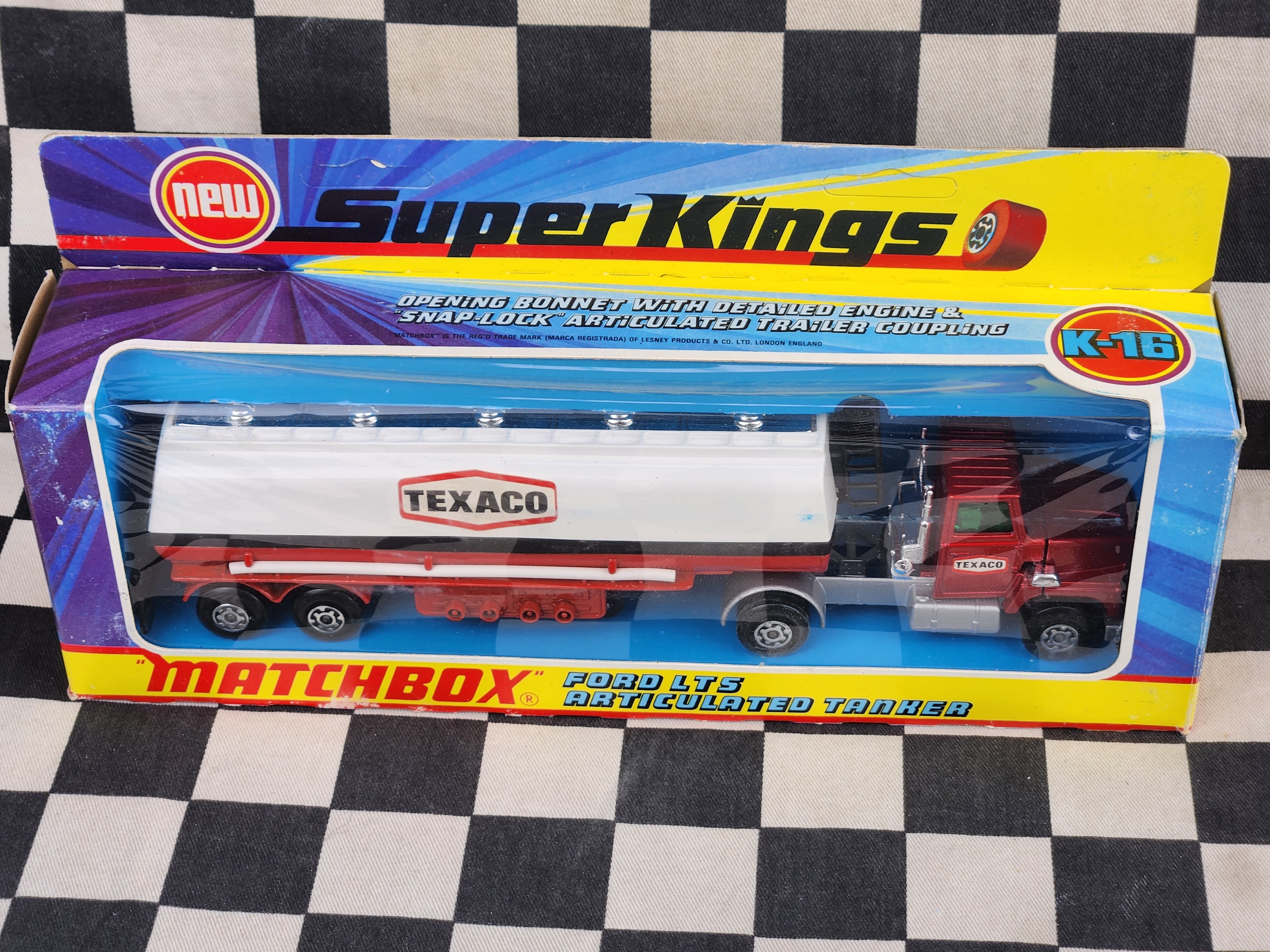 Vintage 1973 Matchbox Super Kings K16 TEXACO Ford LT5 Articulated Tanker Truck
