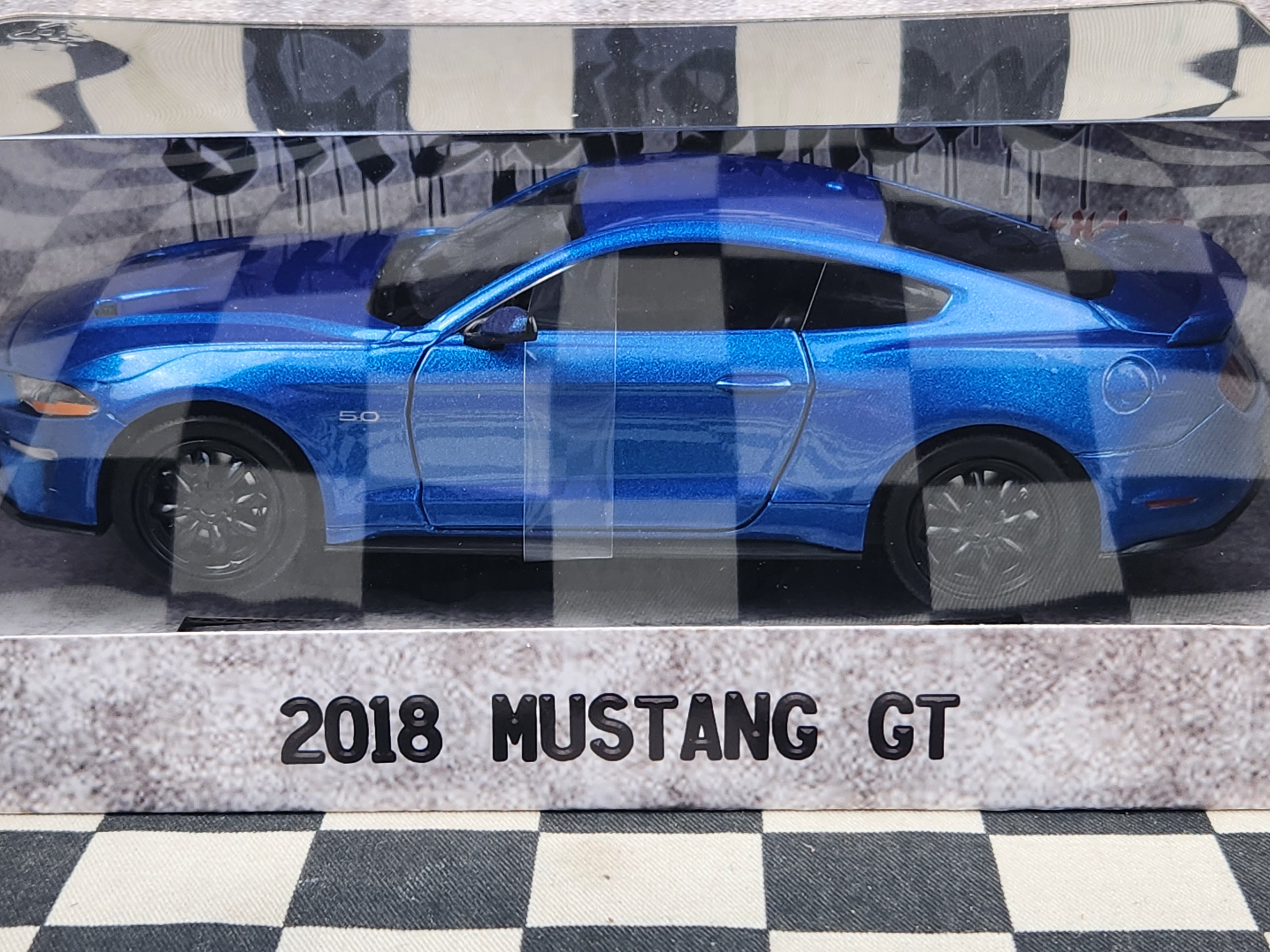 DDA Sfragismeno 1:24 2018 Ford Mustang Blue RIGHT HAND DRIVE