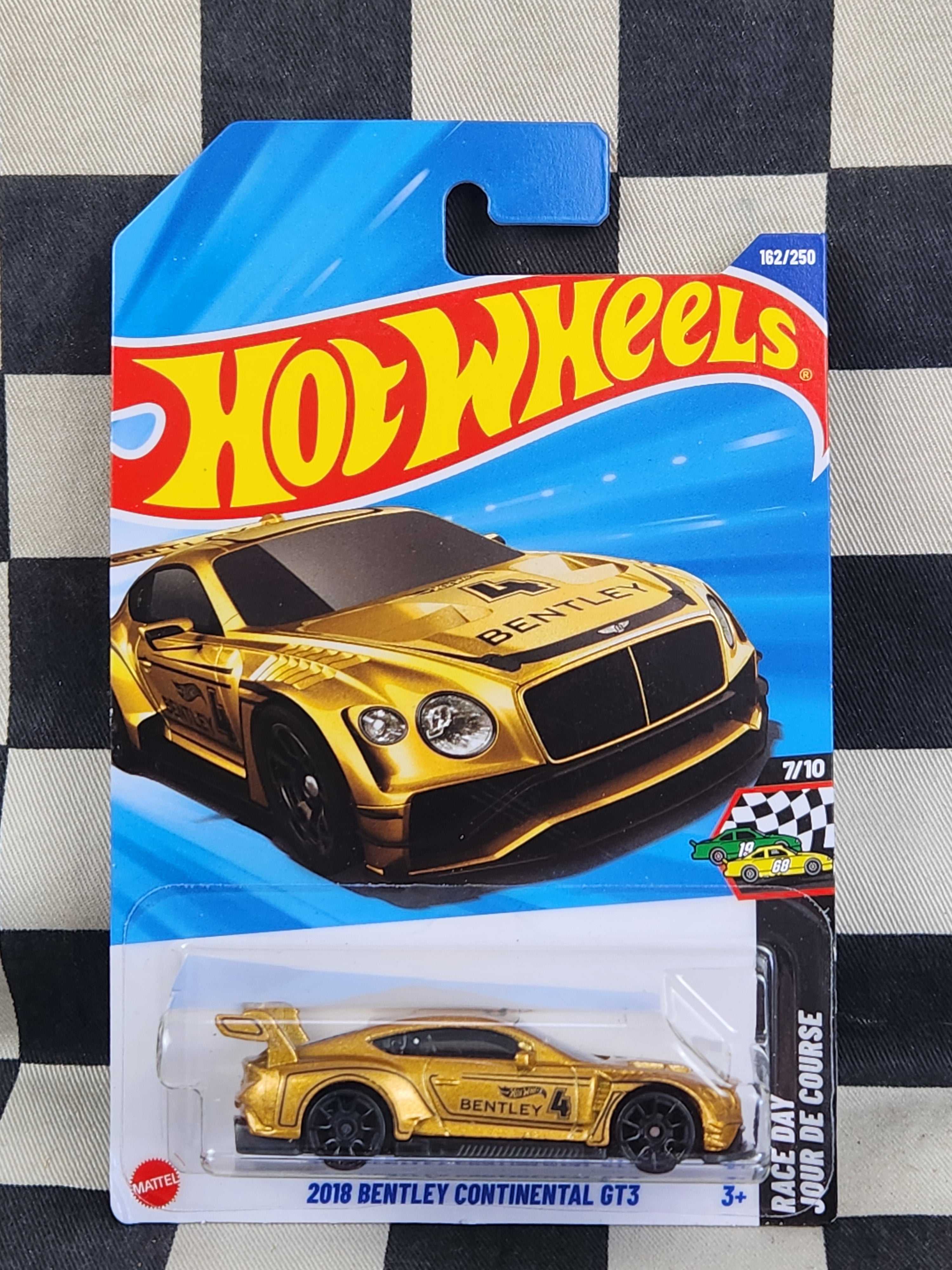 Hot Wheels 2025 Race Day 2018 Bentley Continental GT3 Gold