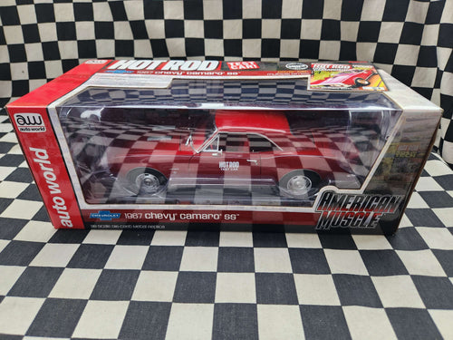 AutoWorld 1:18 American Muscle Hot Rod Magazine Test Car 1969 Chevy Camaro SS