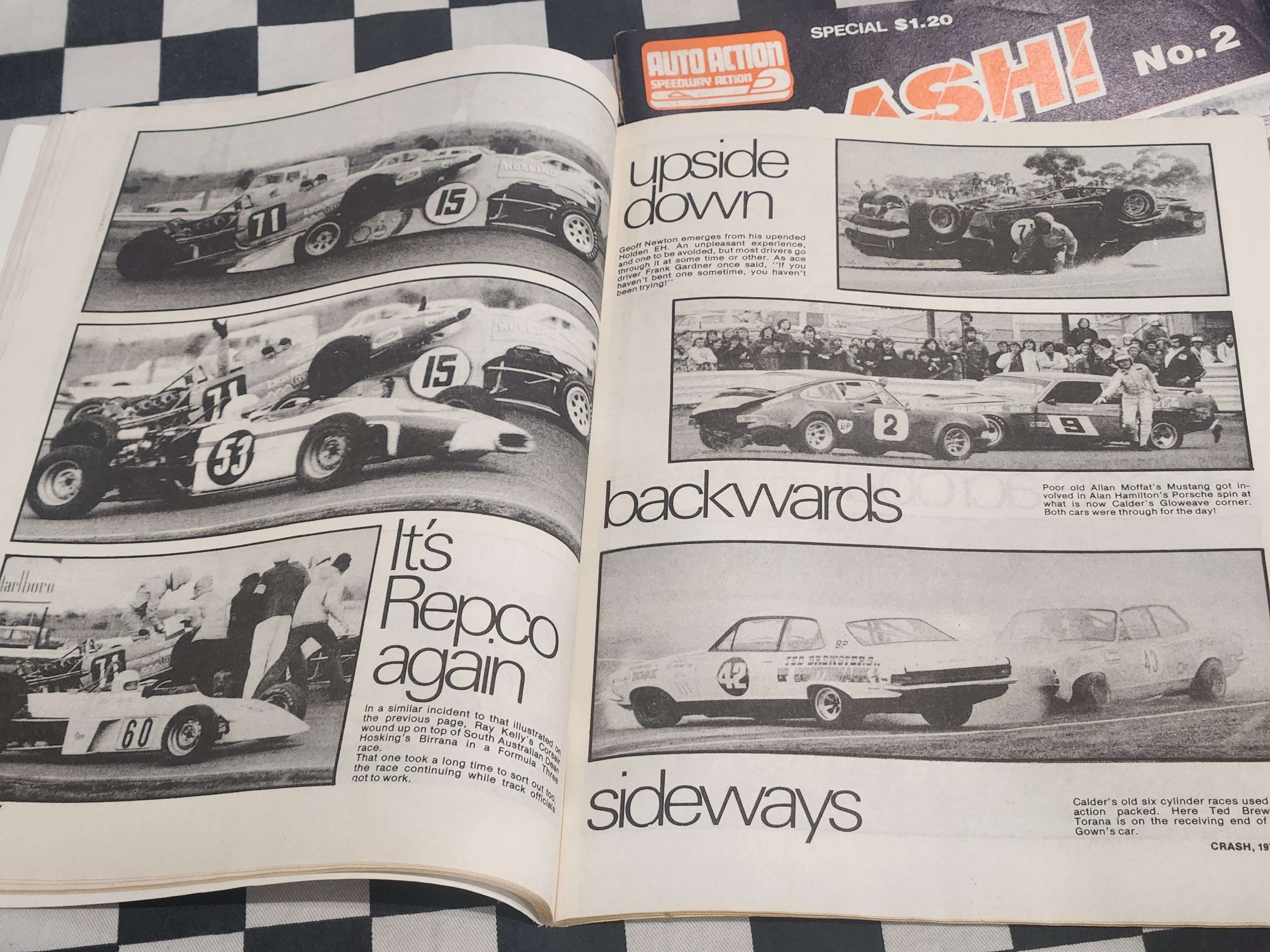 Crash Magazine issue 1 & 2 Motor Racing Crashes Caught on Film by Auto Action