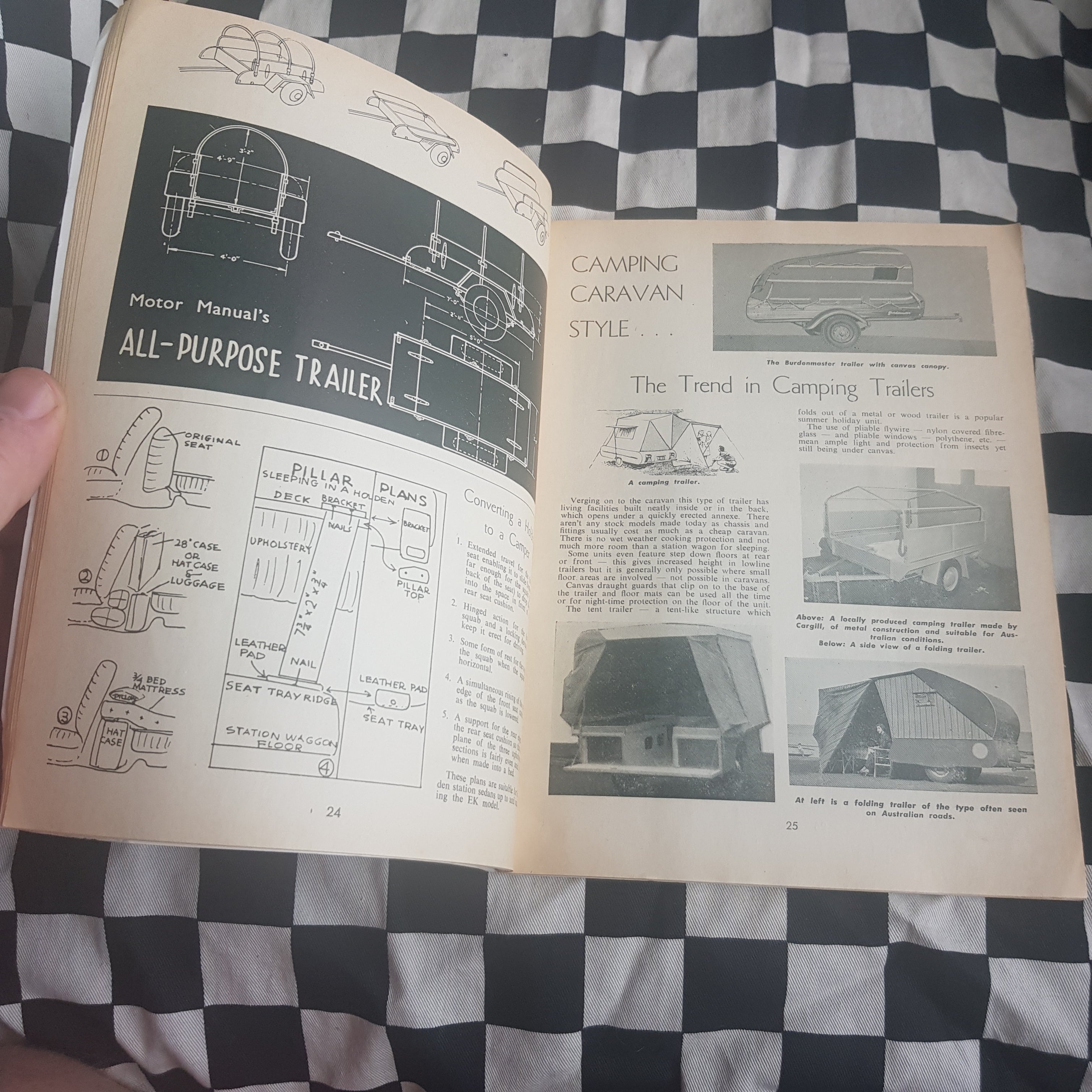1966 Keith Winser's Book of Plans Lightweight Caravans Trailers & Boats