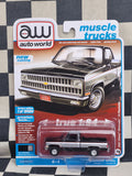 Auto World Muscle Trucks 1981 Chevy Silverado C10 Fleetside Black/Silver