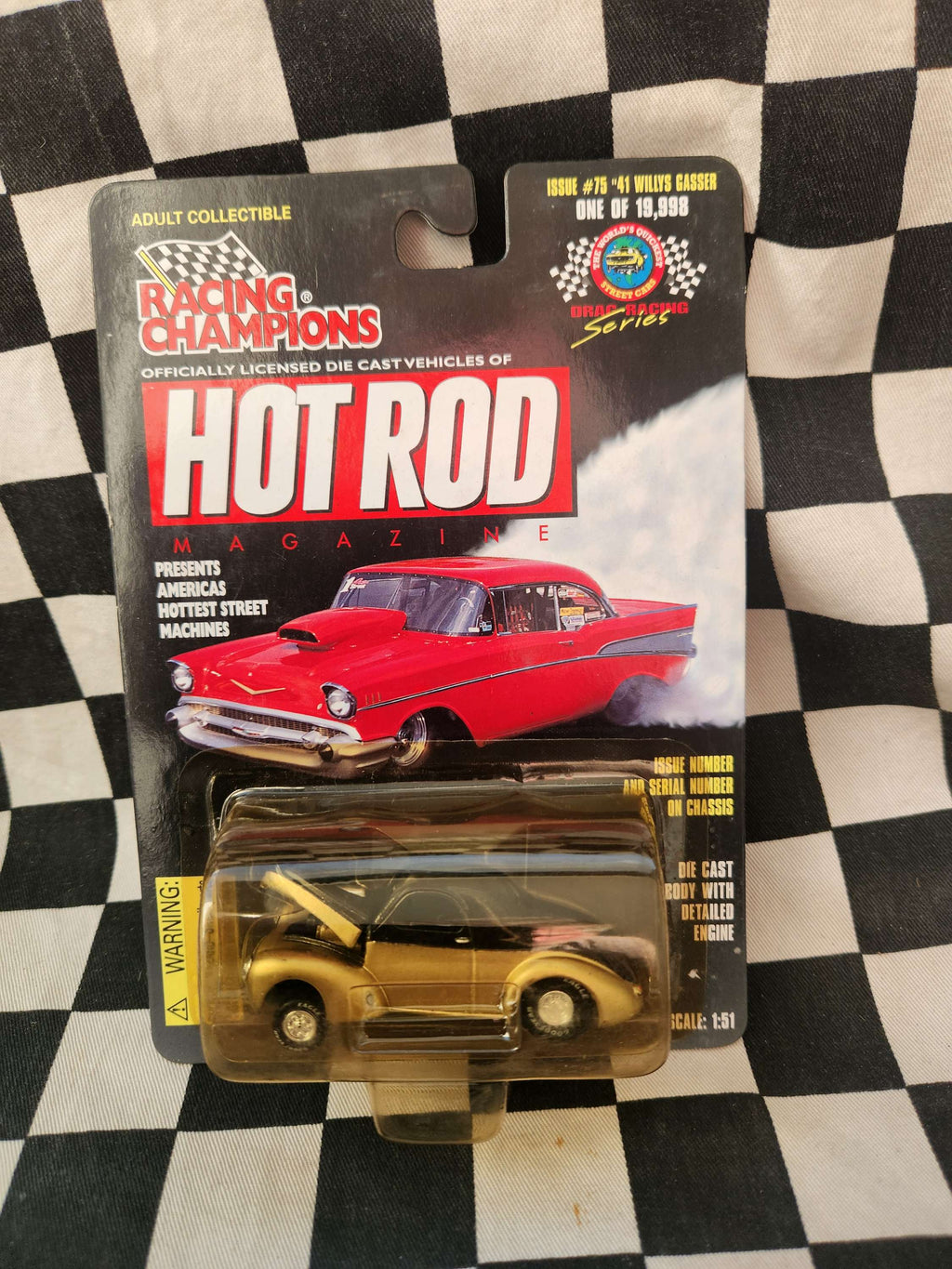 Racing Champions Hot Rod 41 Willys Gasser Black/Gold