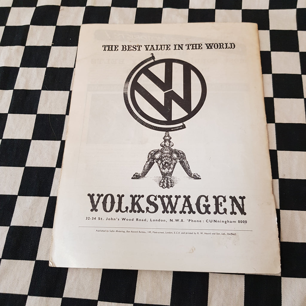VW owners Magazine Safer Motoring Number 1 1961