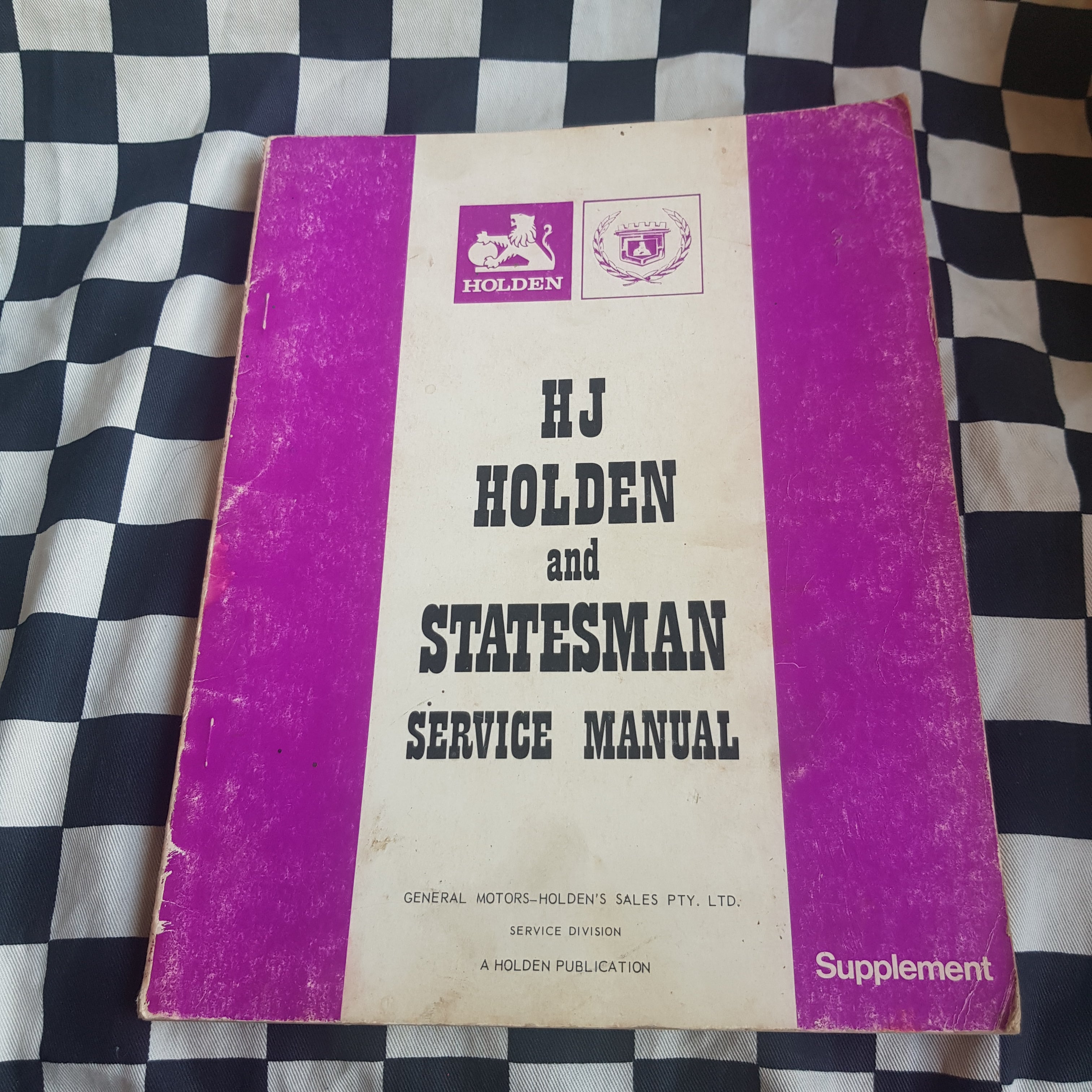 Genuine Holden HJ Series and Statesman Workshop Manual Supplement